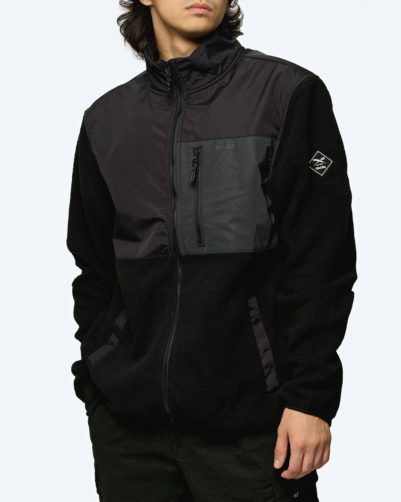 Iriedaily Auf Deck Fleece Jacket Uni Black Iriedaily Auf Deck Fleece Jacket Uni Black