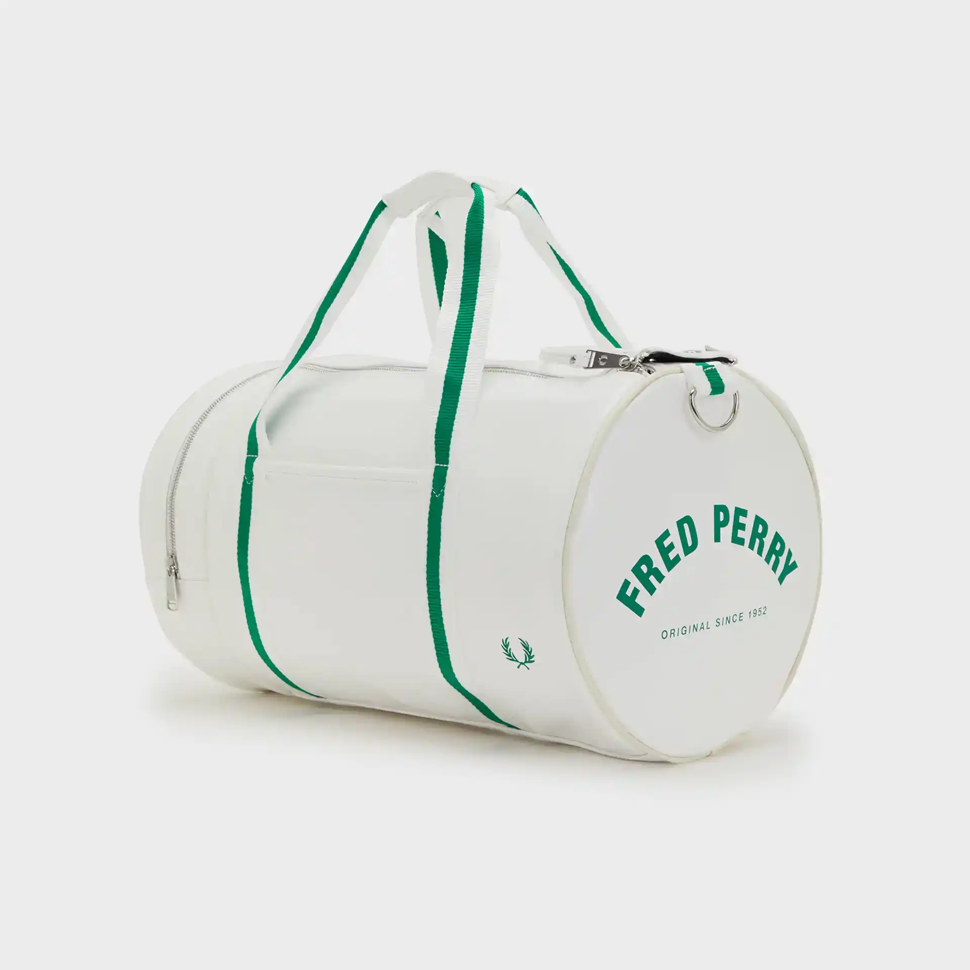Fred Perry Classic Barrel Bag Snowwhite Green