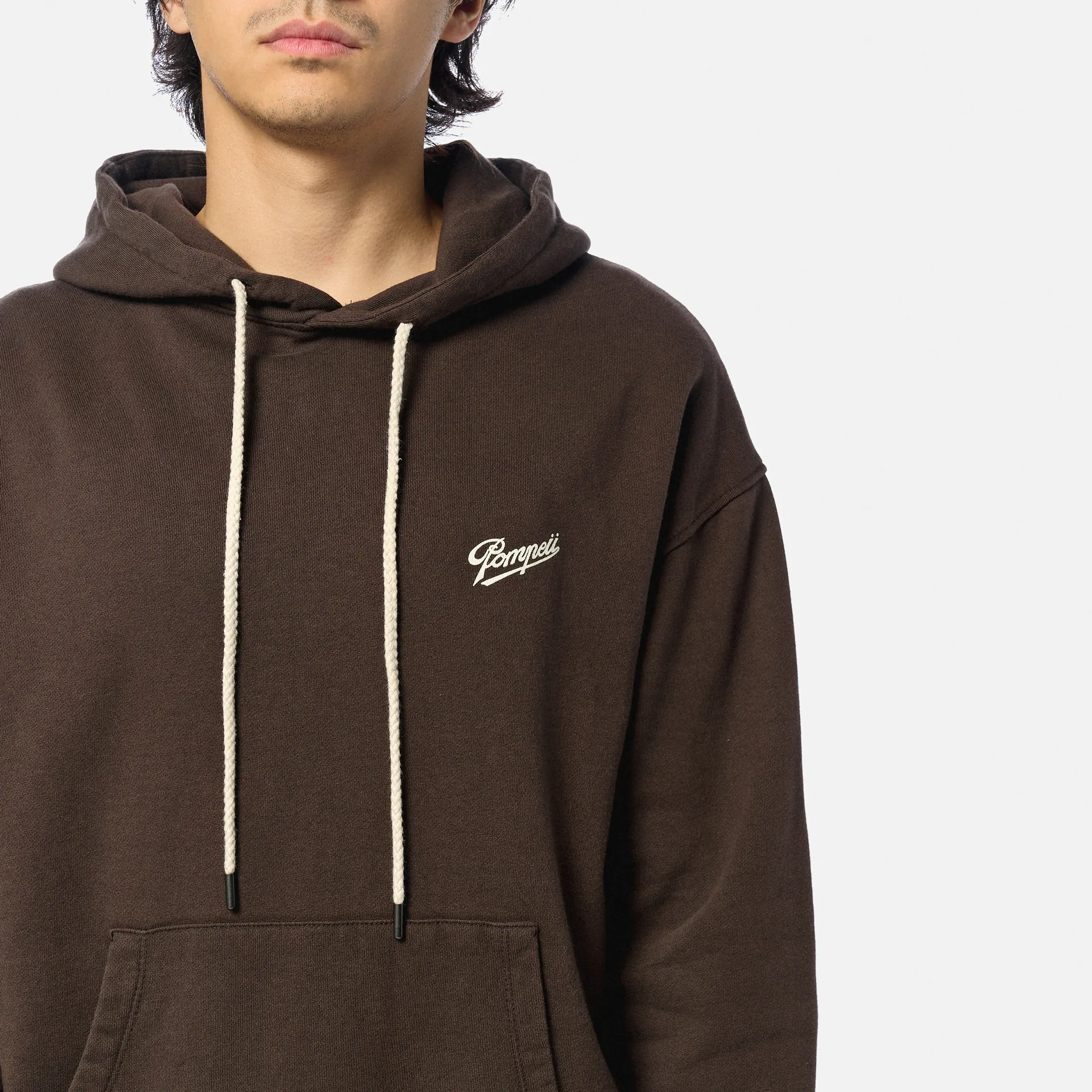 POMPEII Sabons De Pompeii Regular Fit Hoodie Dark Chocolate