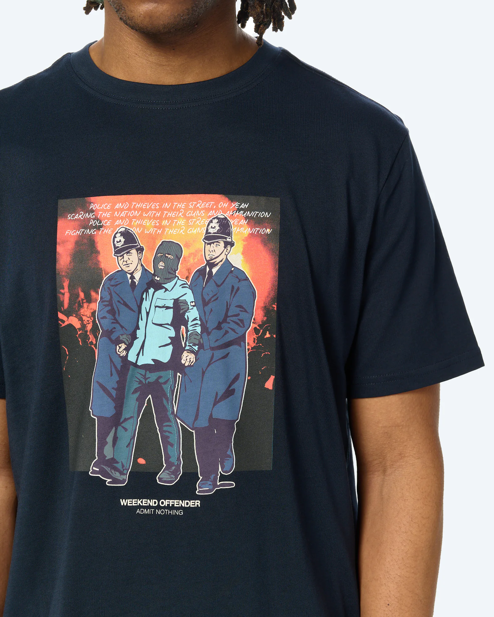 Weekend Offender Murvin Graphic T-Shirt Navy