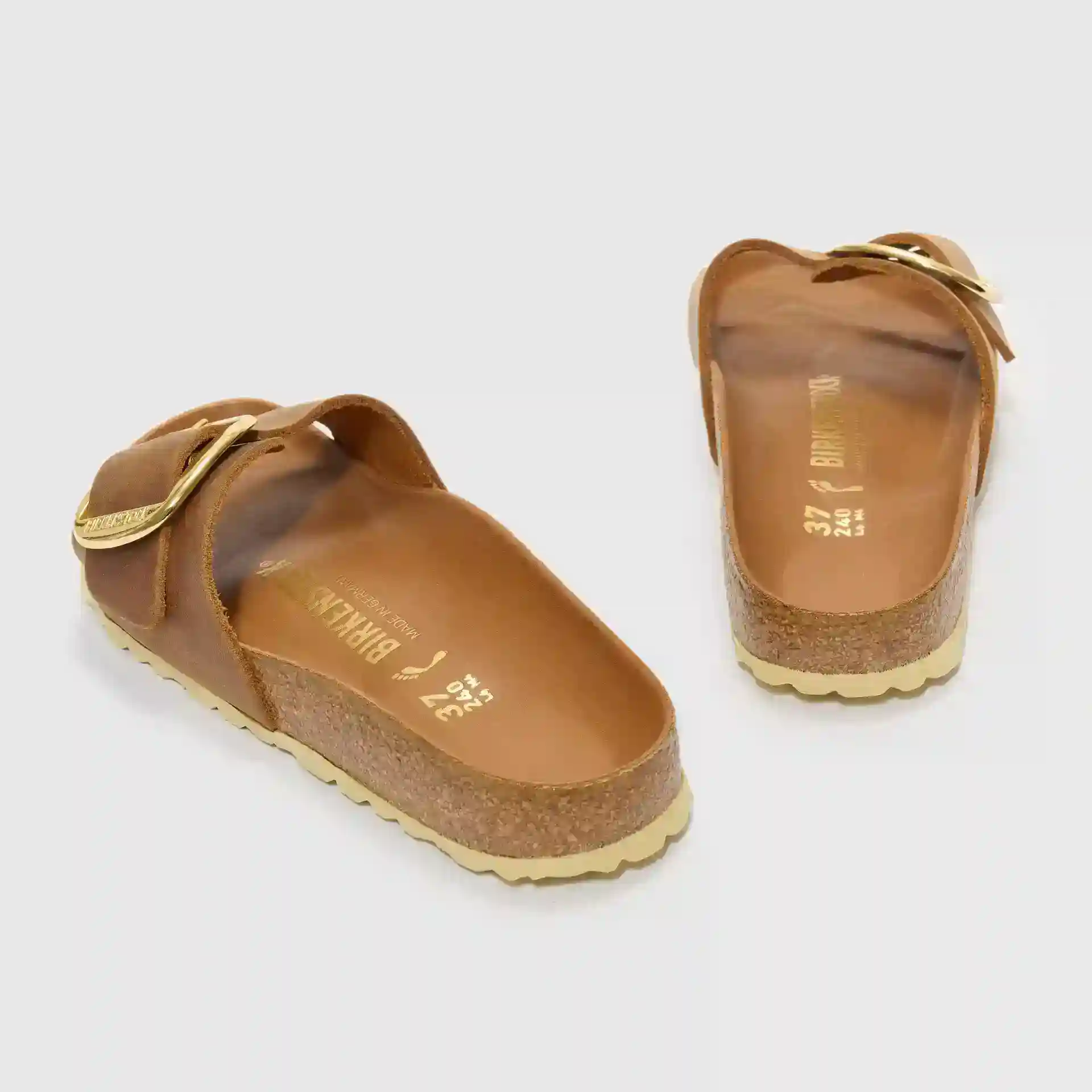 Birkenstock Madrid Big Buckle Narrow Cognac