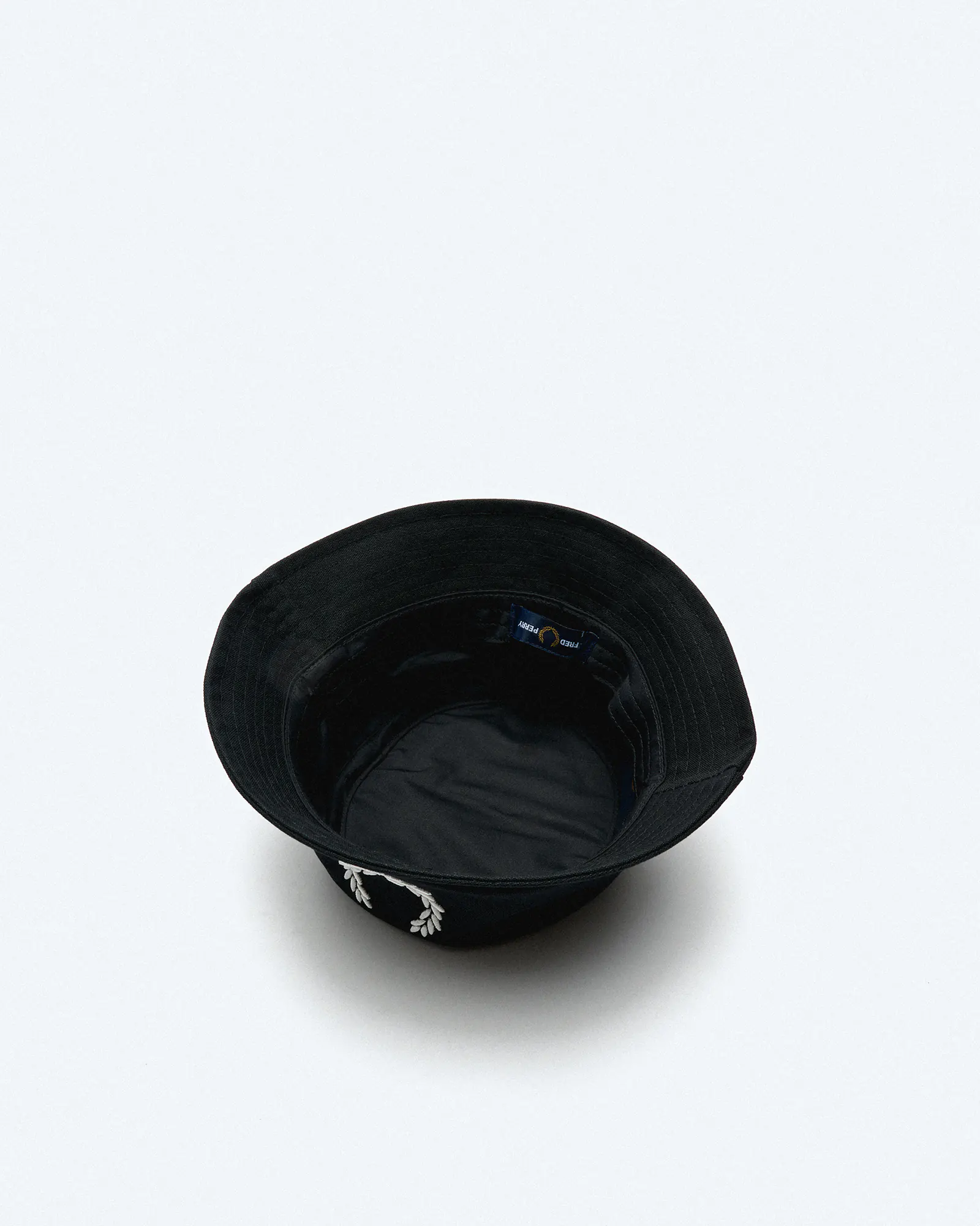 Fred Perry Bold Branding Canvas Bucket Hat Black/Snow White