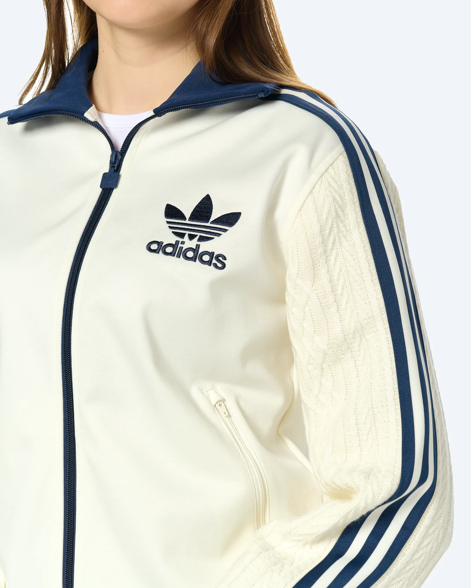 adidas Originals Knit Classics Track Top Off White