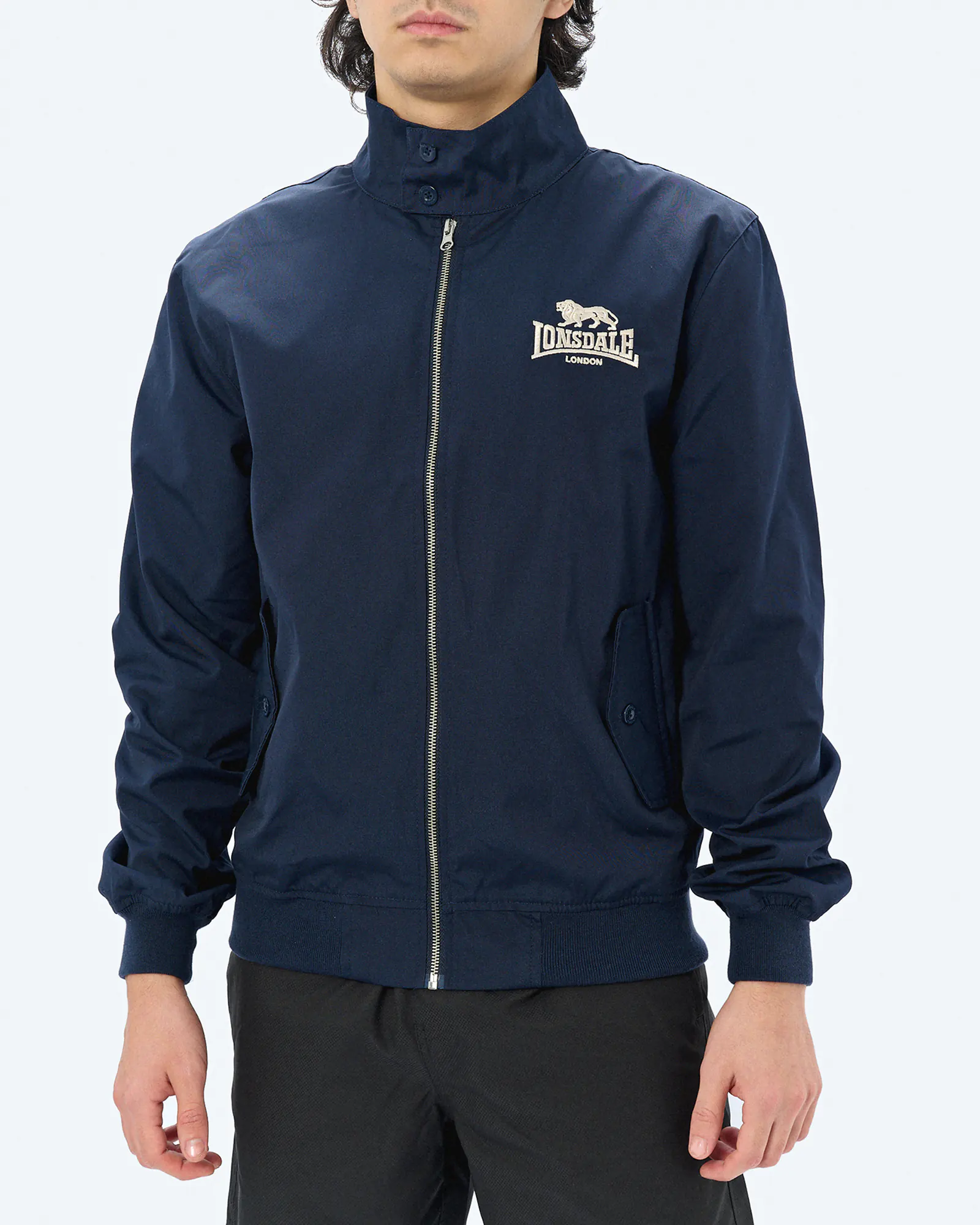 Lonsdale Classic Jacket Navy/Silver - Main Image
