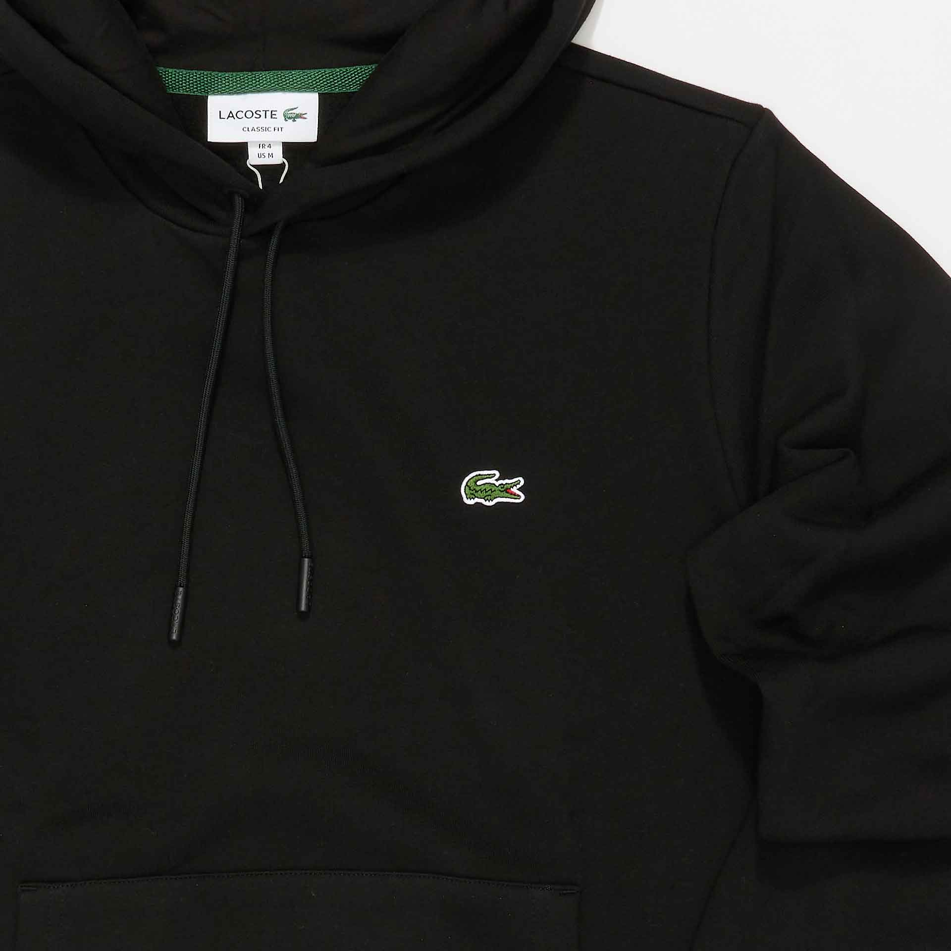 Lacoste Organic Cotton Hoodie Black