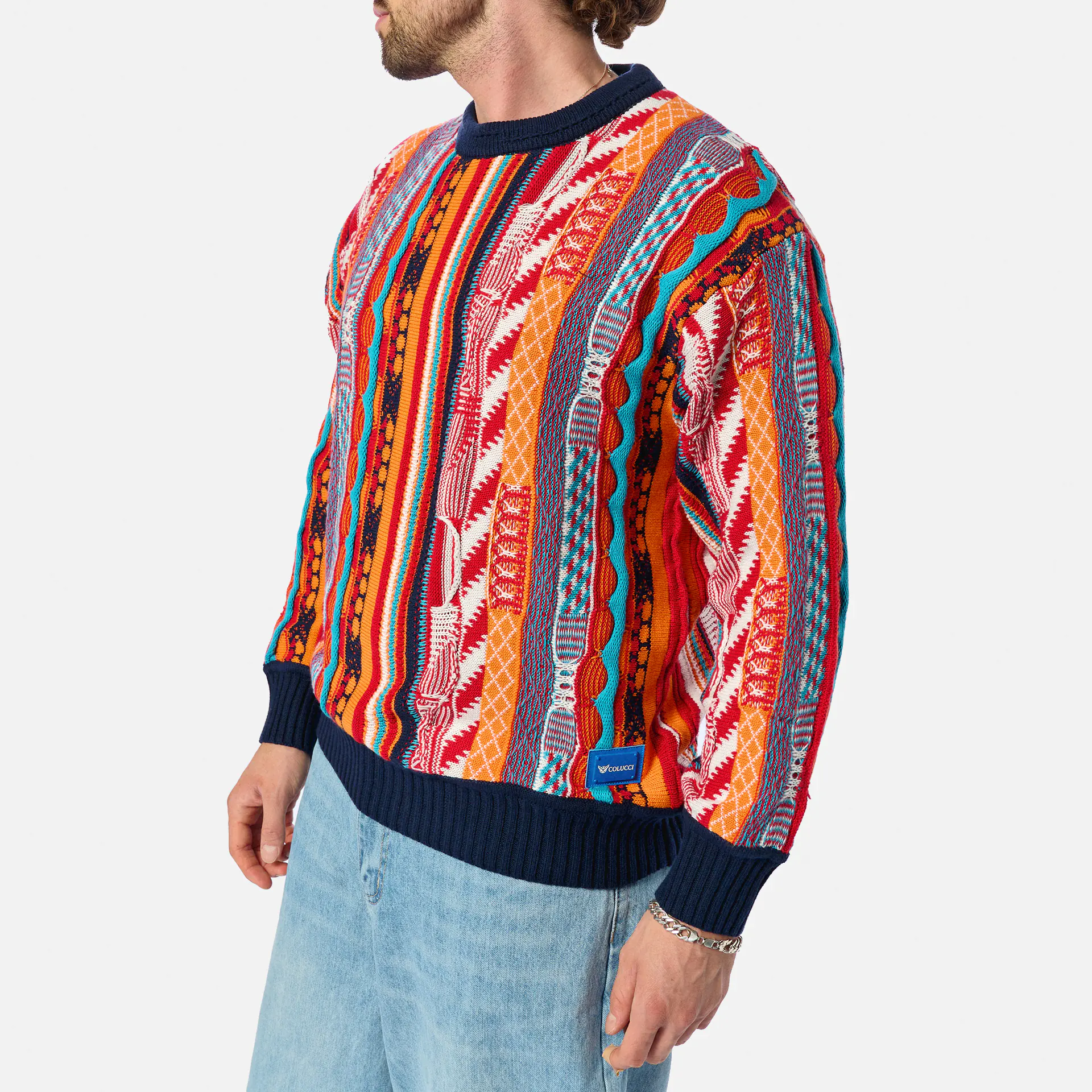 Colucci Crewneck Sweater Orange Multi