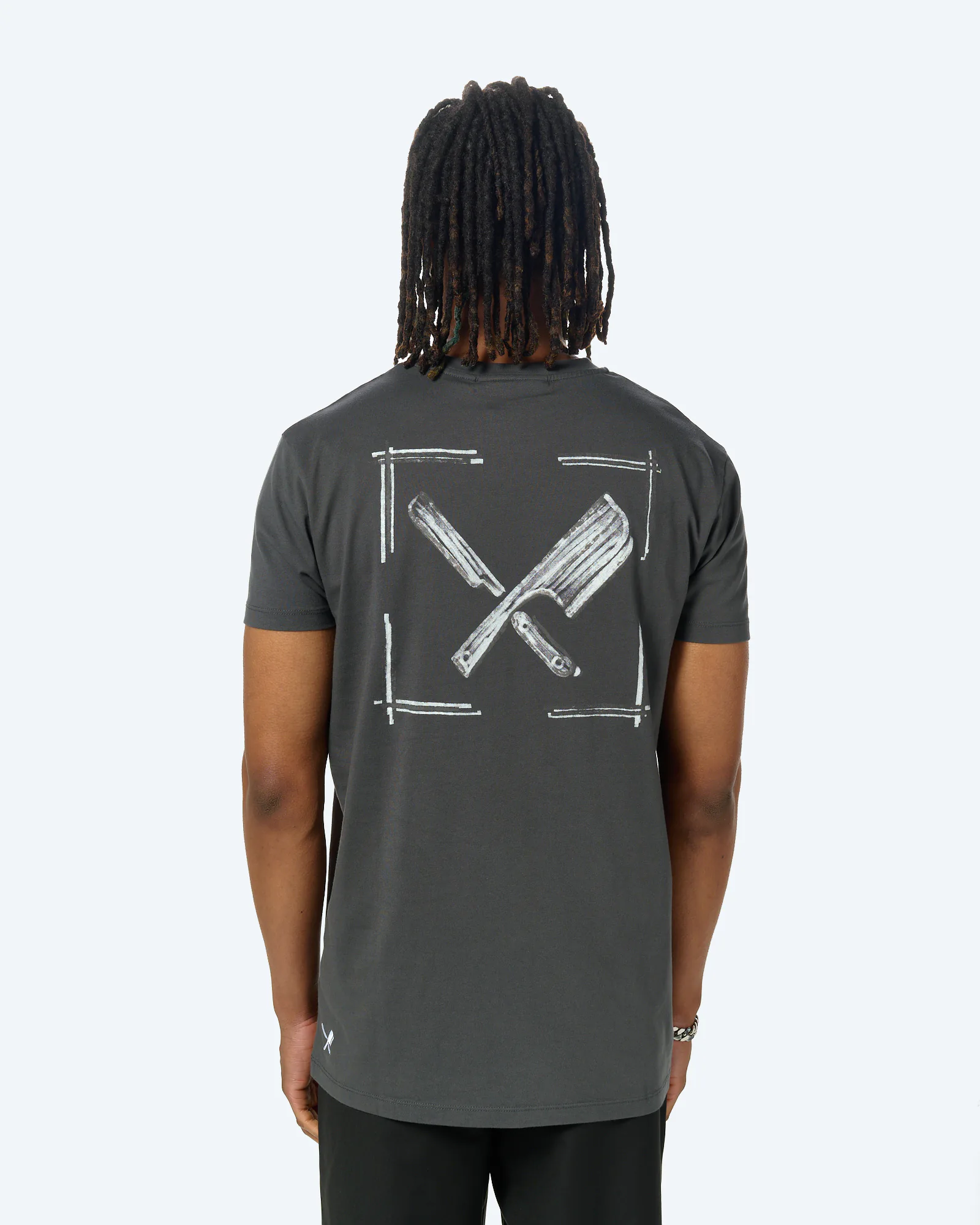 Distorted People Chalk Crew Neck T-Shirt Dusk