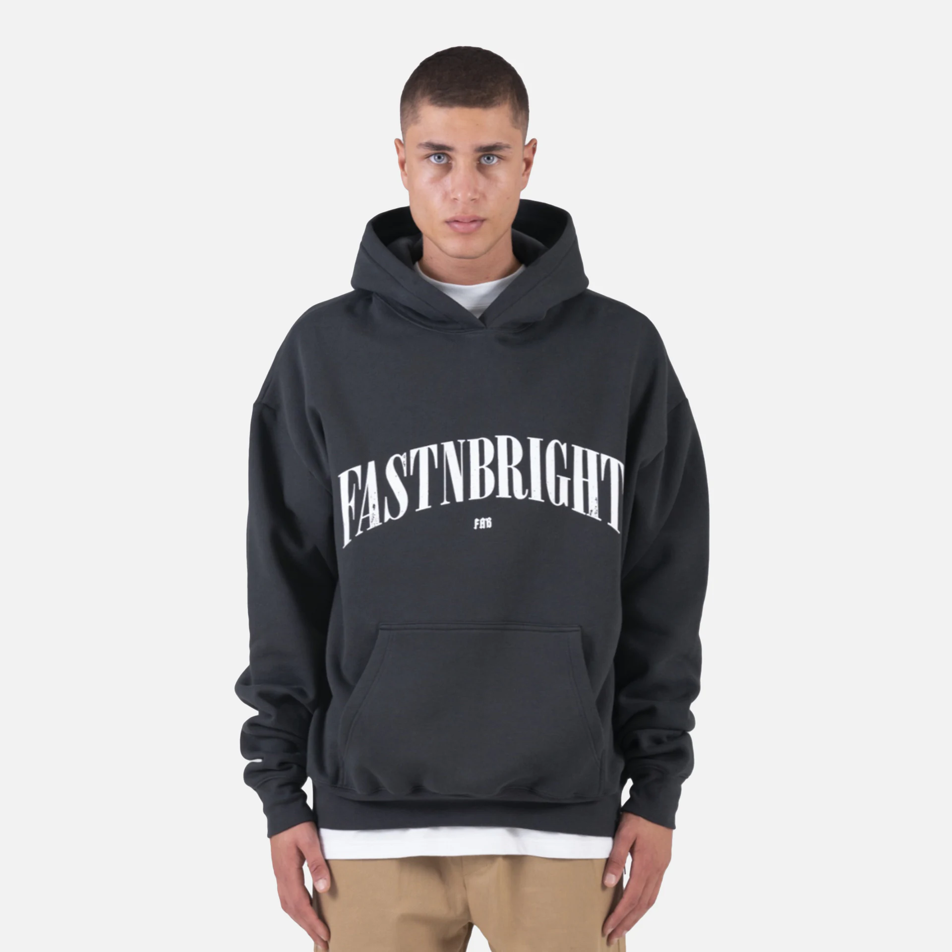 Fast and Bright FAB Hoodie Washed Black