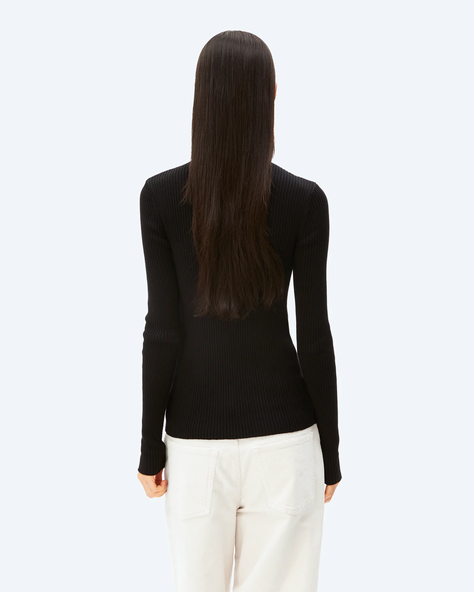 Cotton Knit Troyer Black