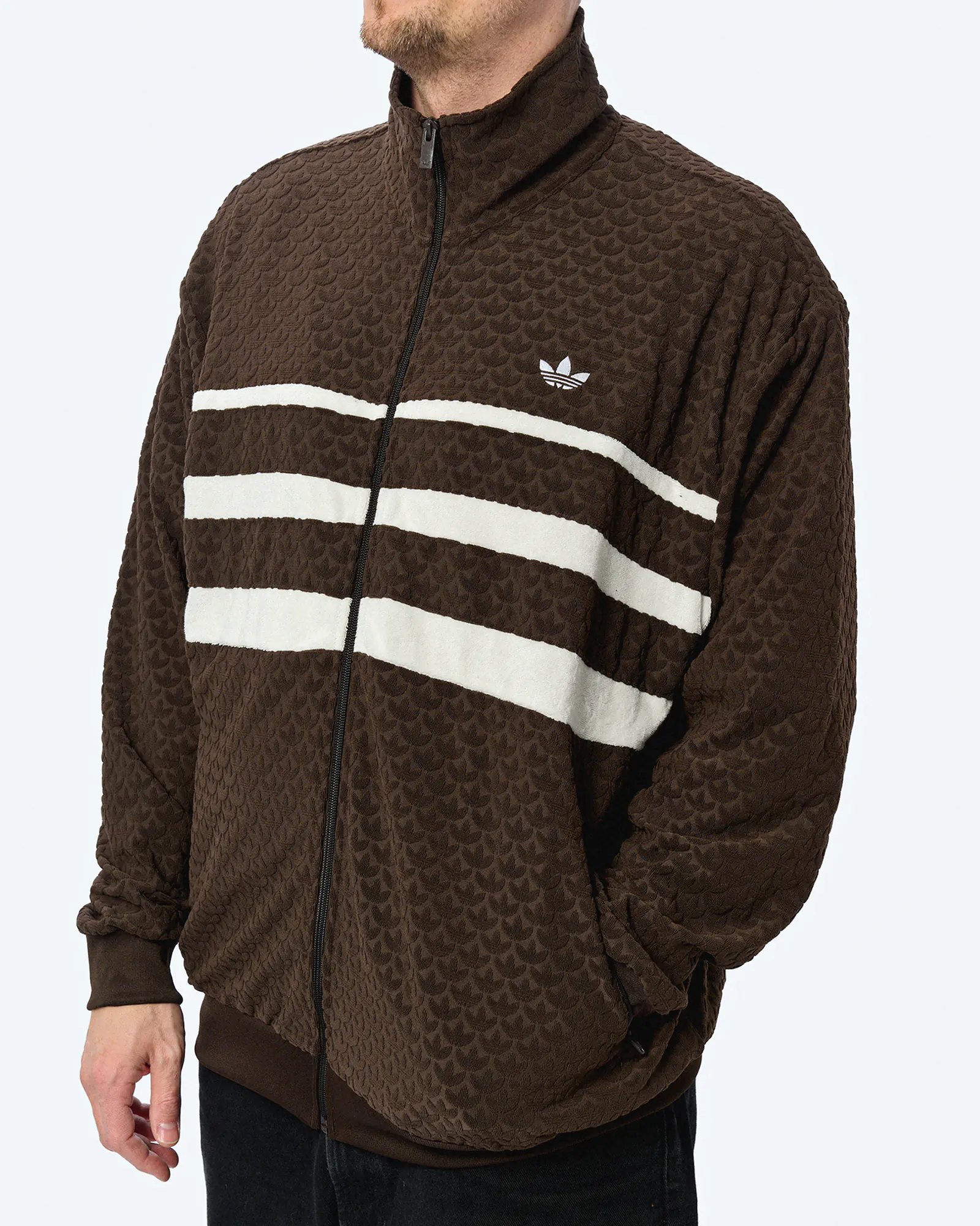 adidas Originals Monogram Track Jacket Dark Brown