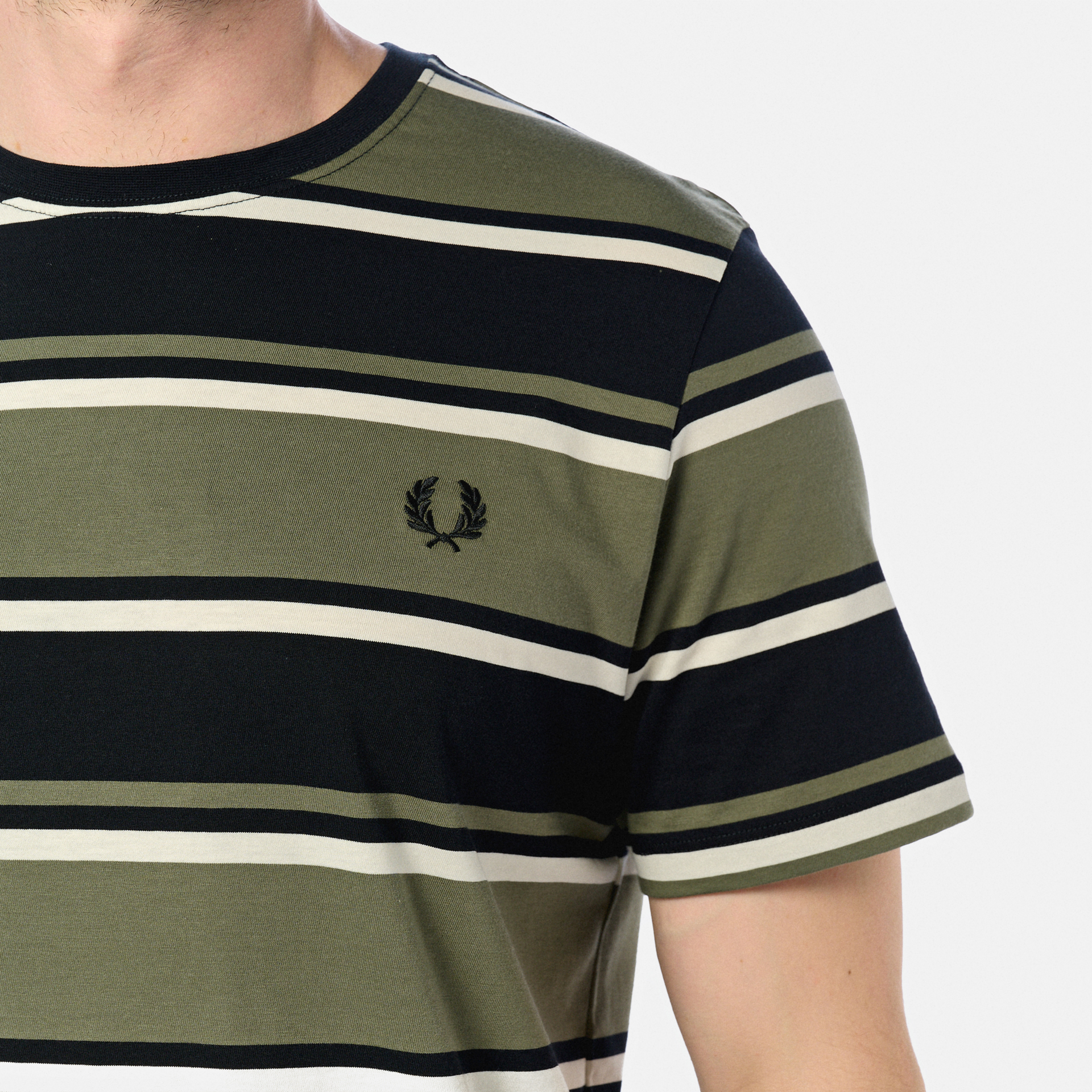 Fred Perry Bold Striped T-Shirt Black