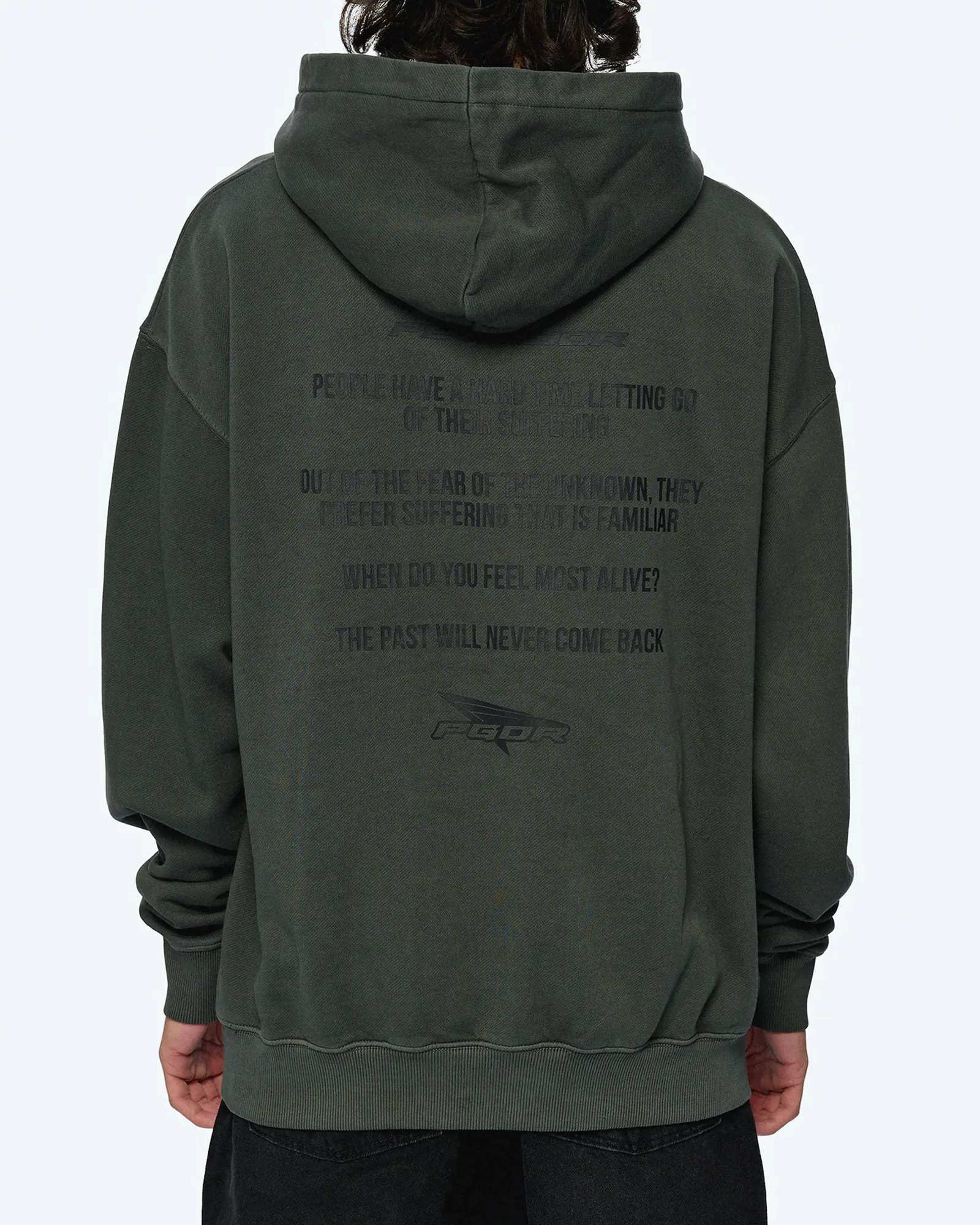 PEGADOR Dubose Oversized Hoodie Vintage Anthracite PEGADOR Dubose Oversized Hoodie Vintage Anthracite