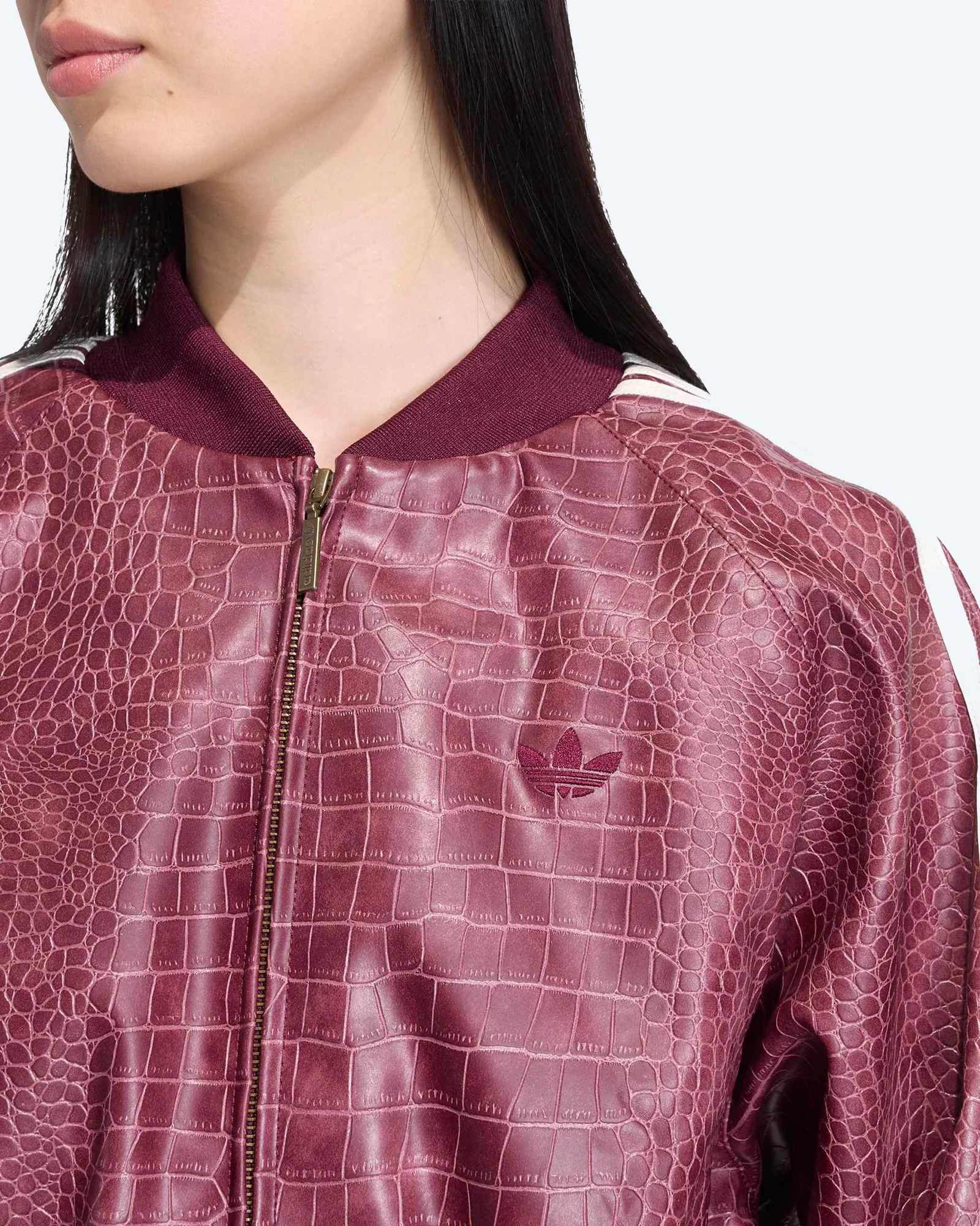 SST Pleather Jacket Maroon