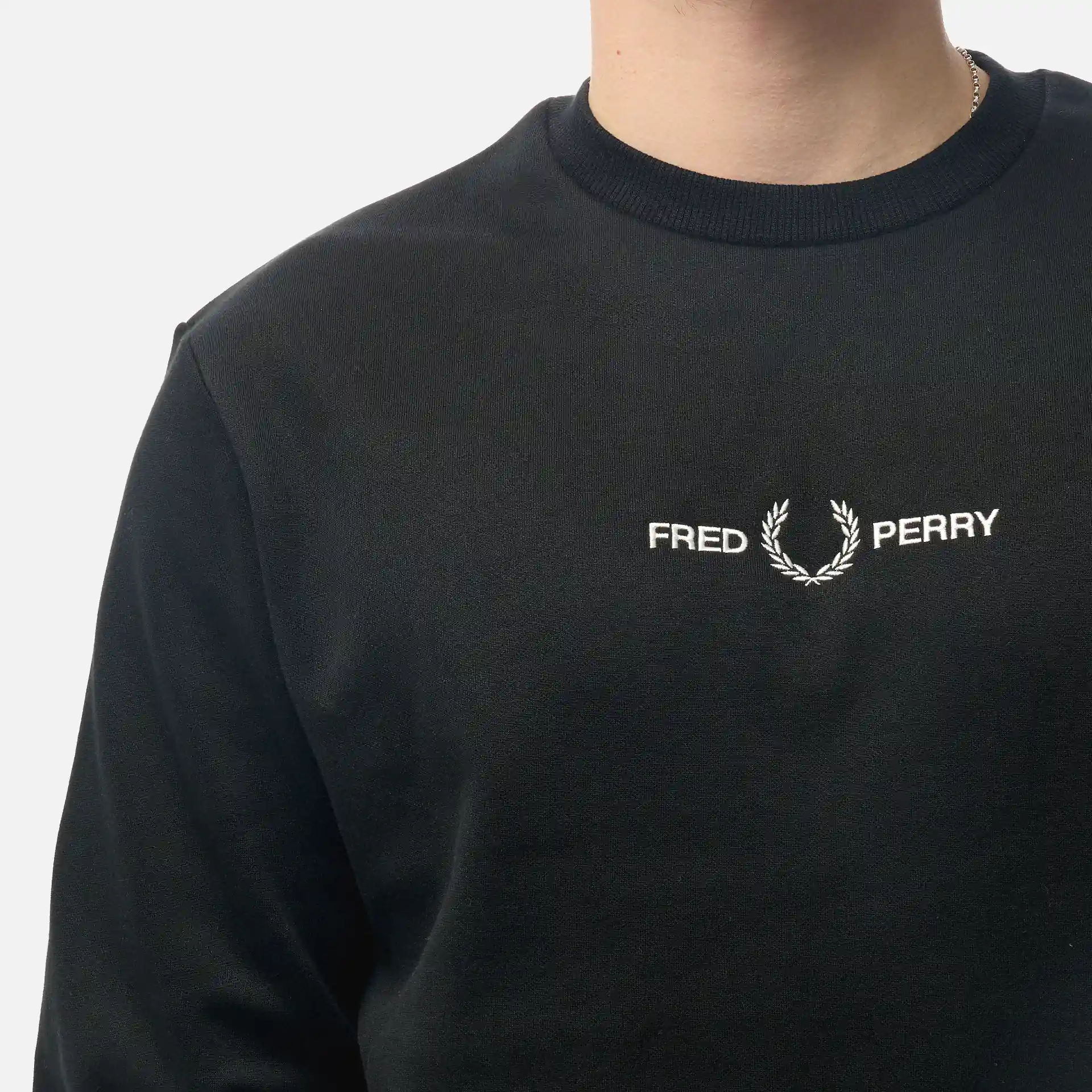 Fred Perry Embroidered Sweatshirt Black