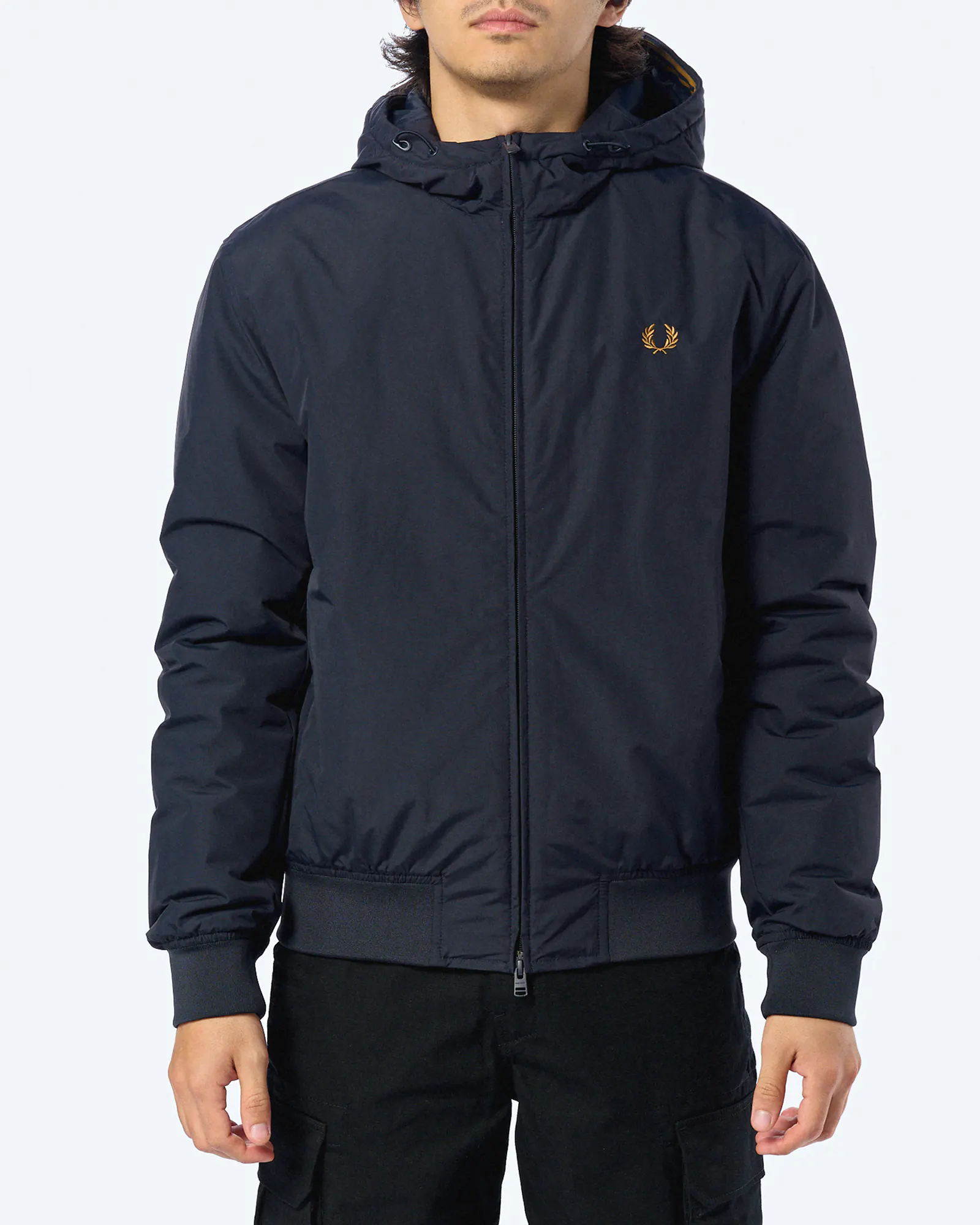 Fred Perry Hooded Brentham Jacket Navy - Main Image