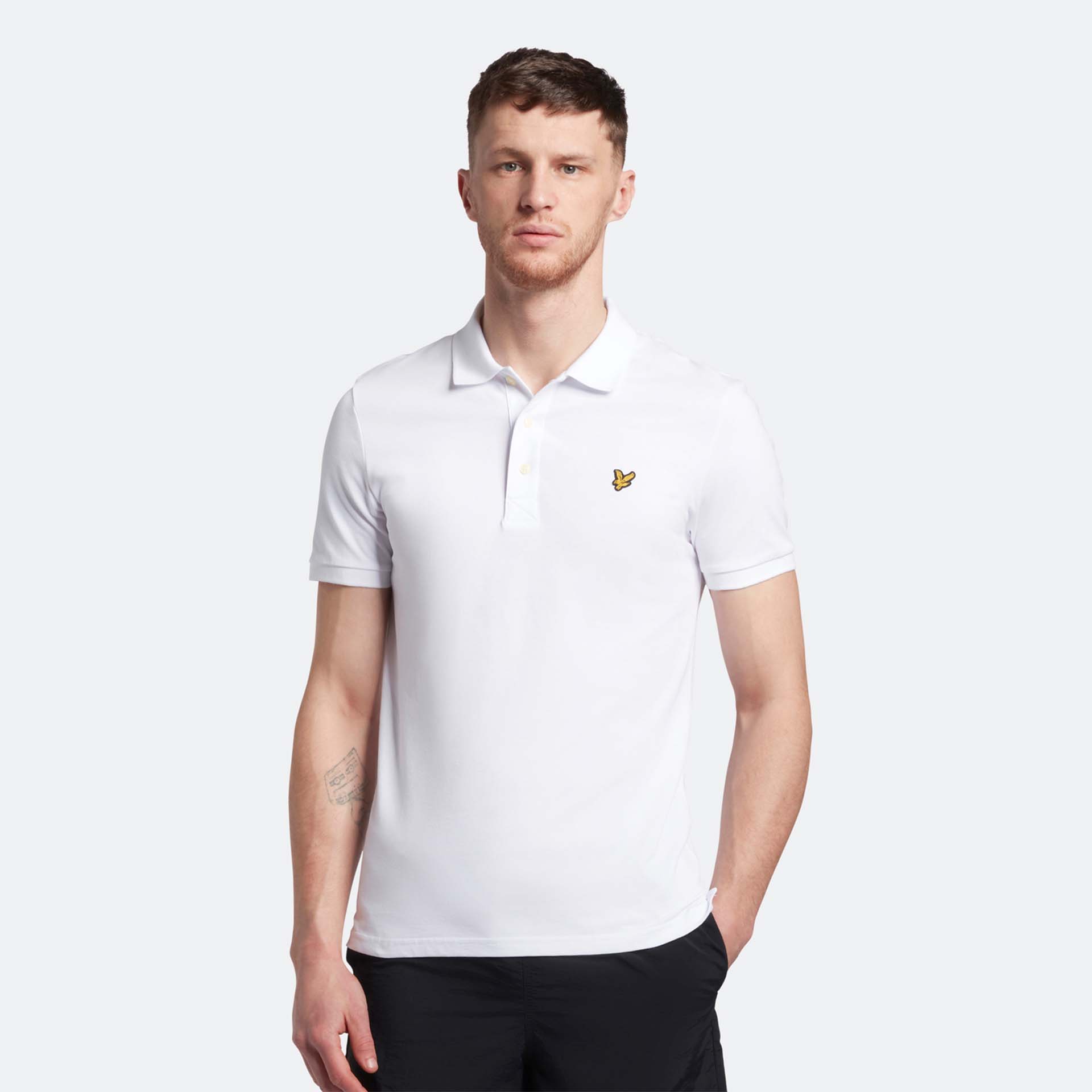 Lyle & Scott Plain Polo T-Shirt White
