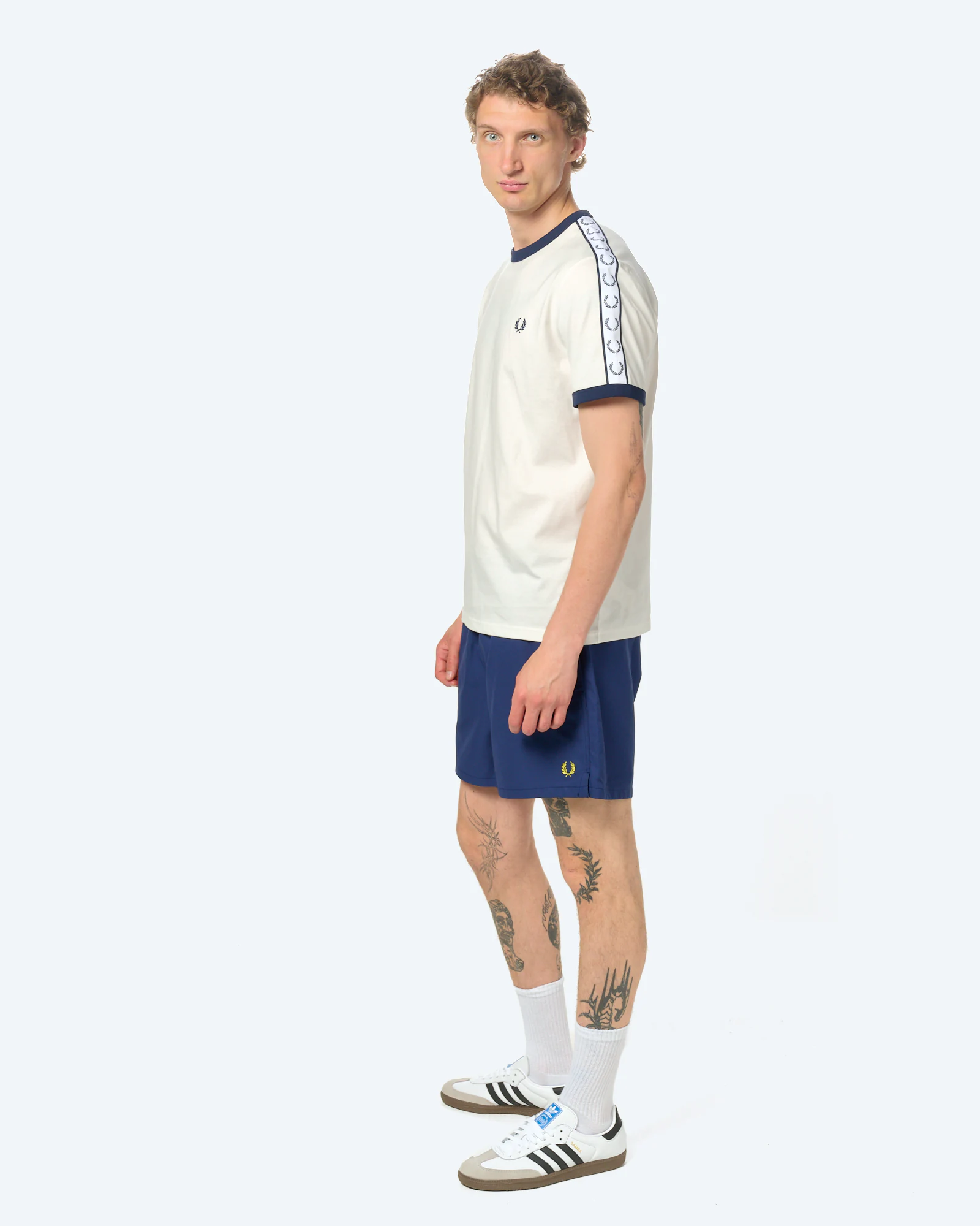 Fred Perry Taped Ringer T-Shirt Snow White