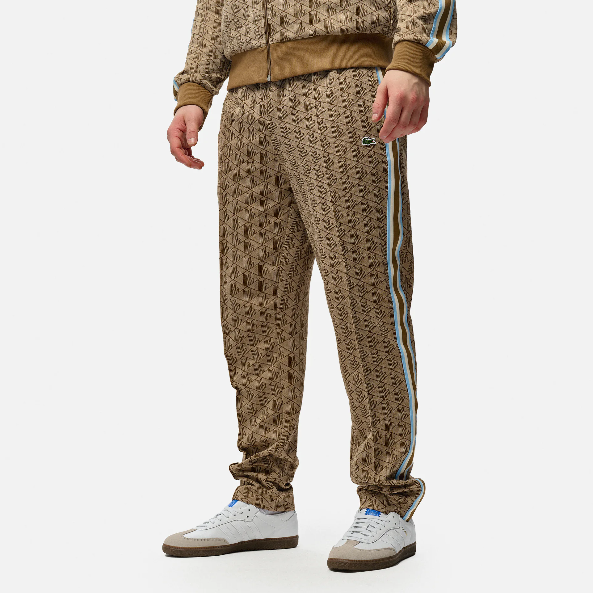  Lacoste Monogram Track Pants Croissant/Cookie