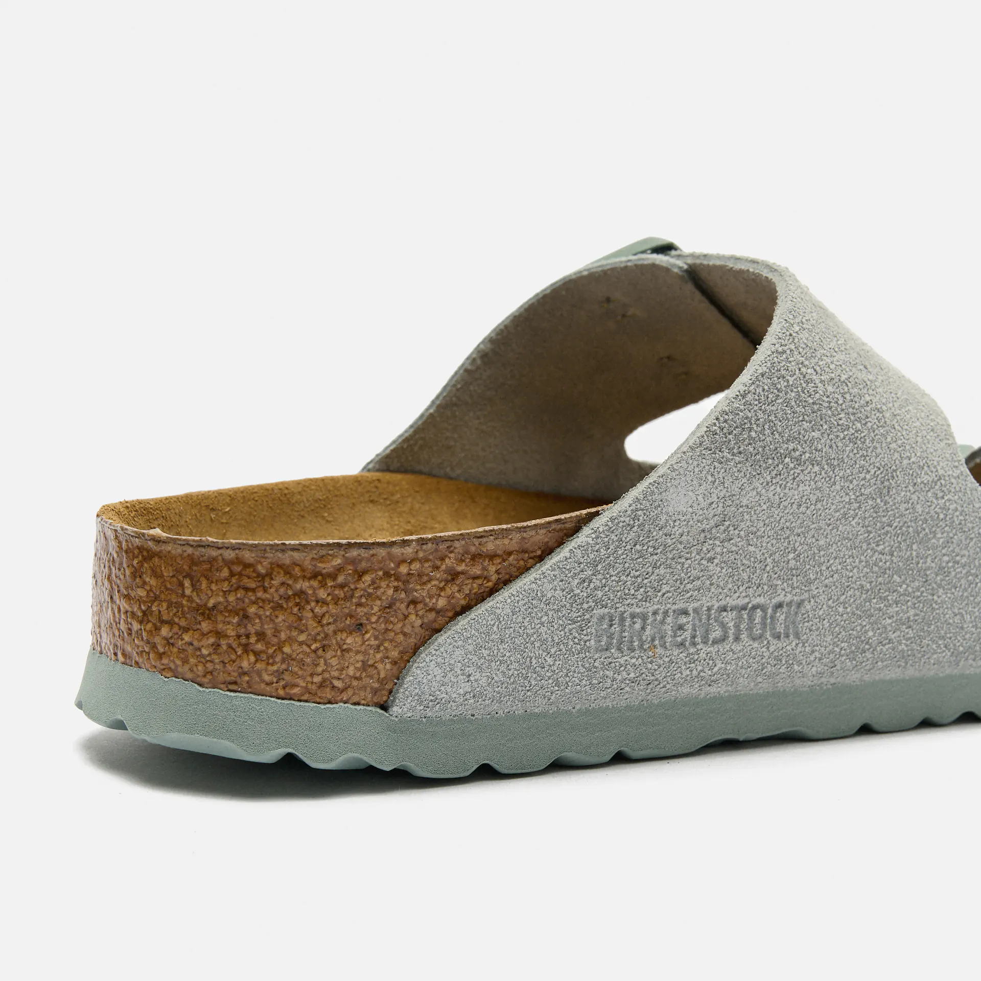 Birkenstock Arizona Suede Leather Narrow Sandals Pure Sage