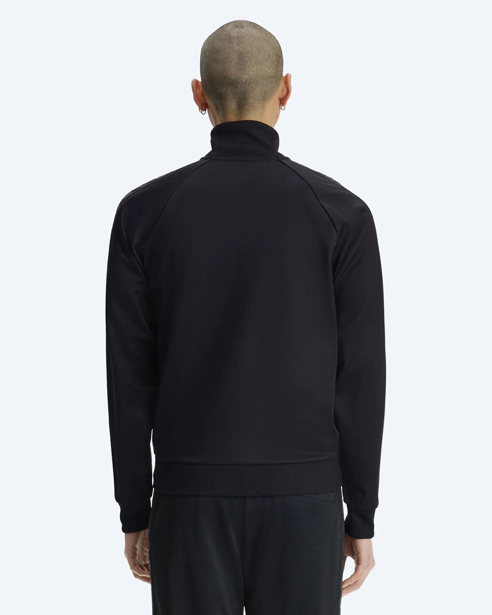 Contrast Tape Track Jacket Black
