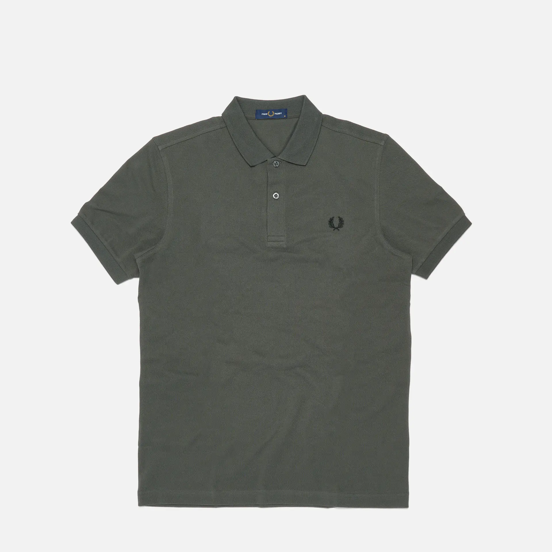 Fred Perry Plain Polo Shirt Field Green