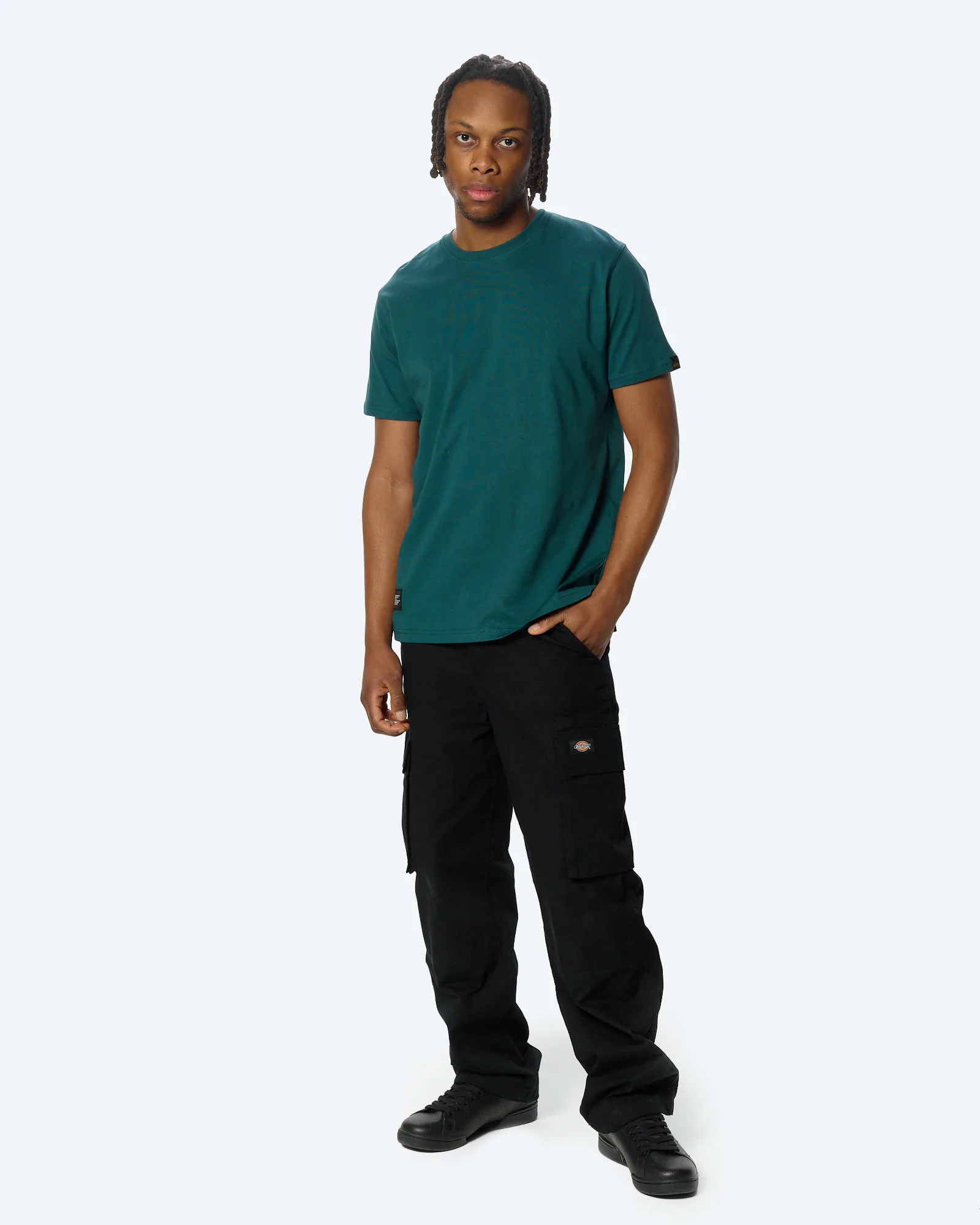 Alpha Industries Basic Label Backprint T-Shirt Deep Petrol