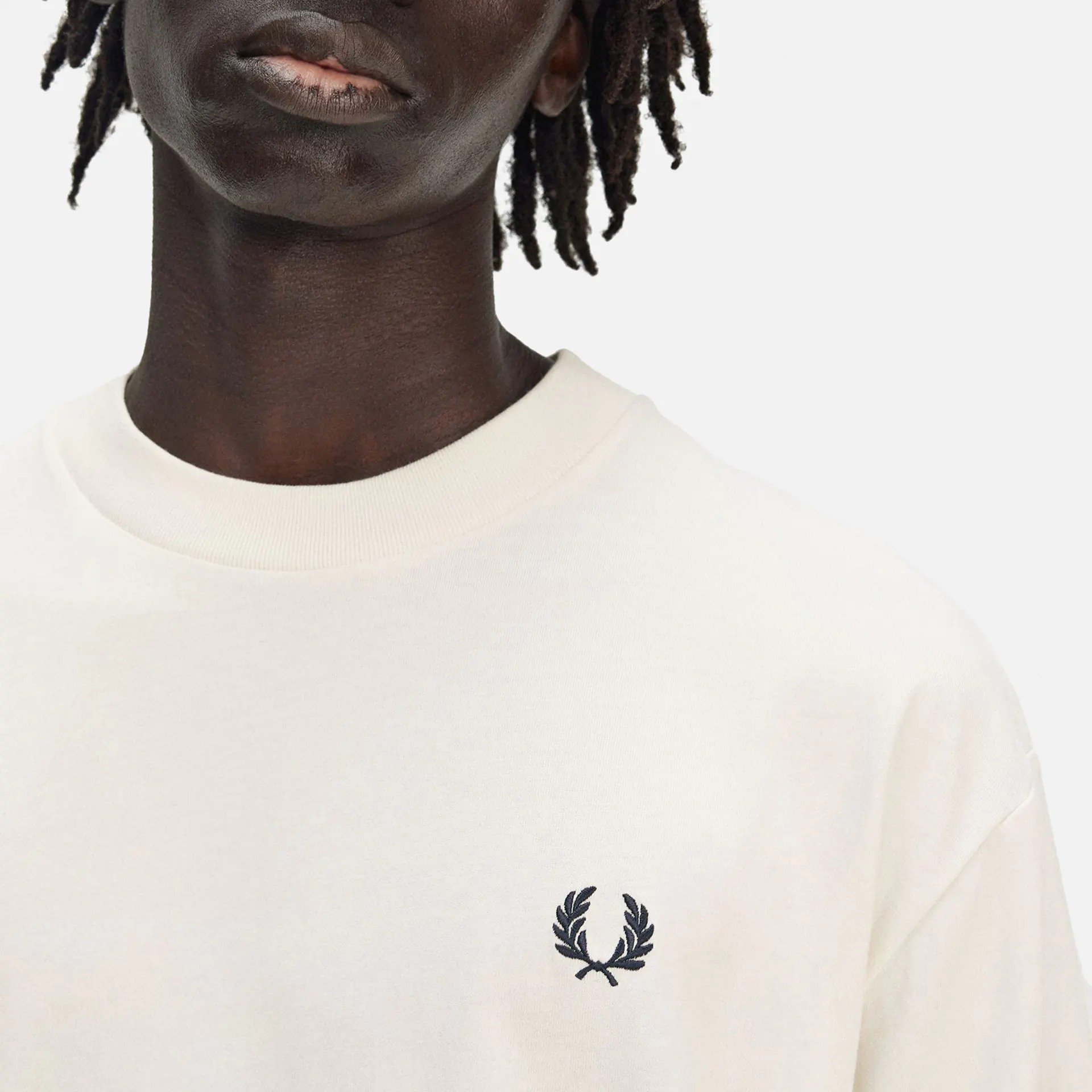 Fred Perry Embroidered Champion T-Shirt Ecru