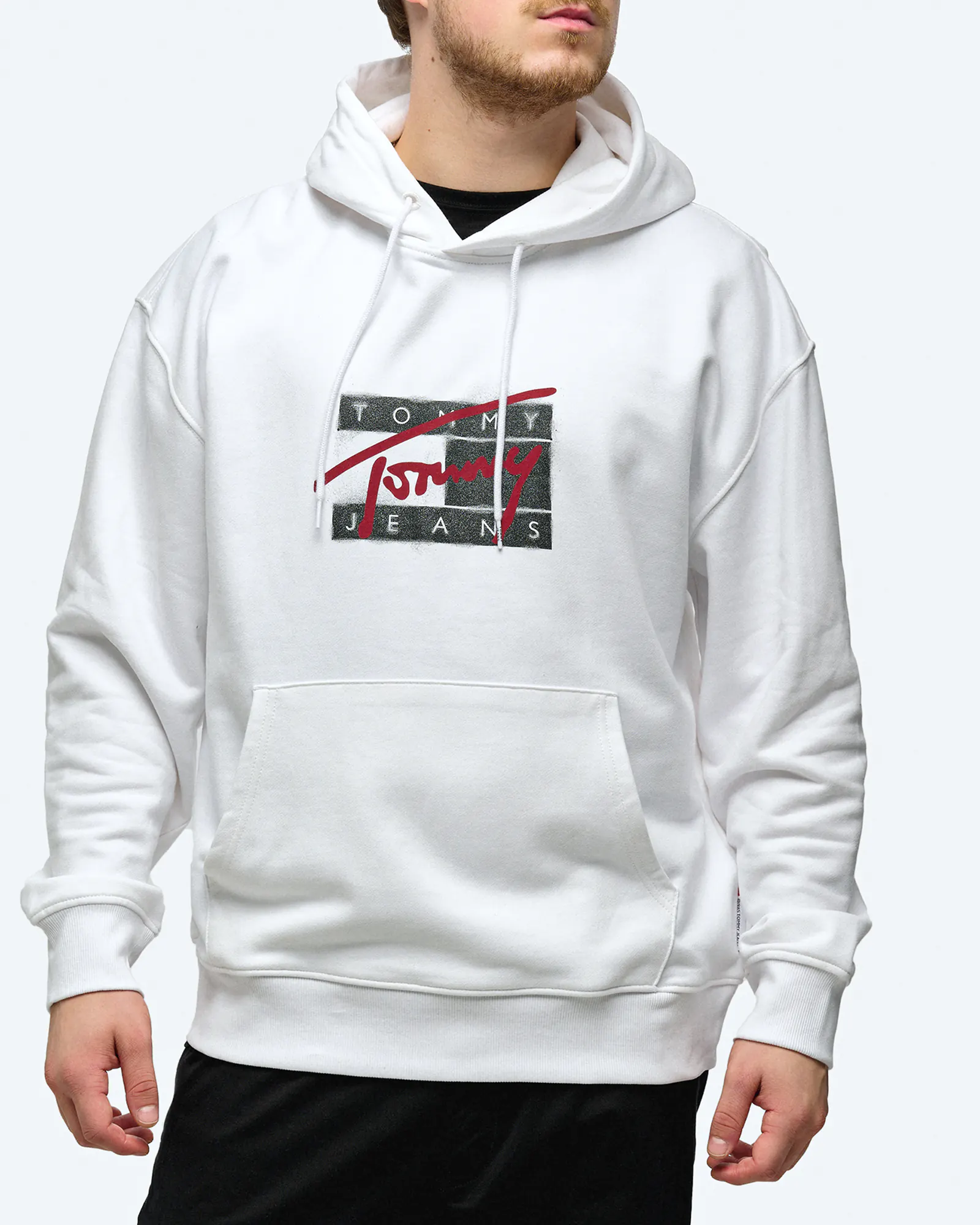 Tommy Jeans Relaxed Graffiti Signature Hoodie White Tommy Jeans Relaxed Graffiti Signature Hoodie White
