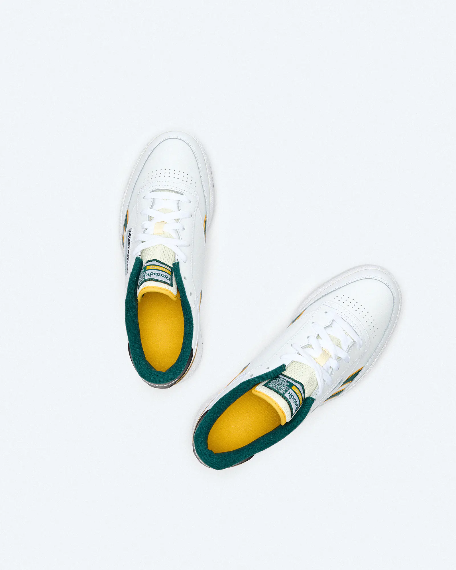 Reebok Club C Revenge Sneaker White/Fierce Gold/Collegiate Green Reebok Club C Revenge Sneaker White/Fierce Gold/Collegiate Green