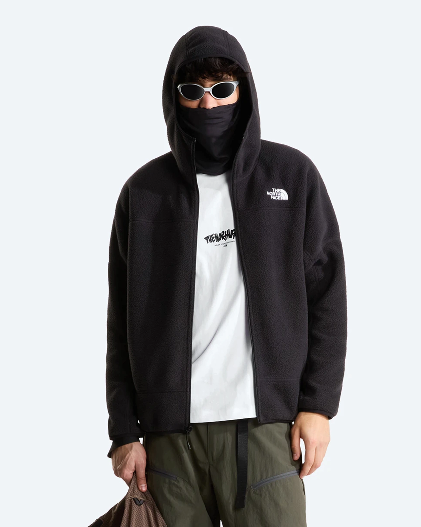 M NSE Full Zip Mask Fleece Jacket TNF Black