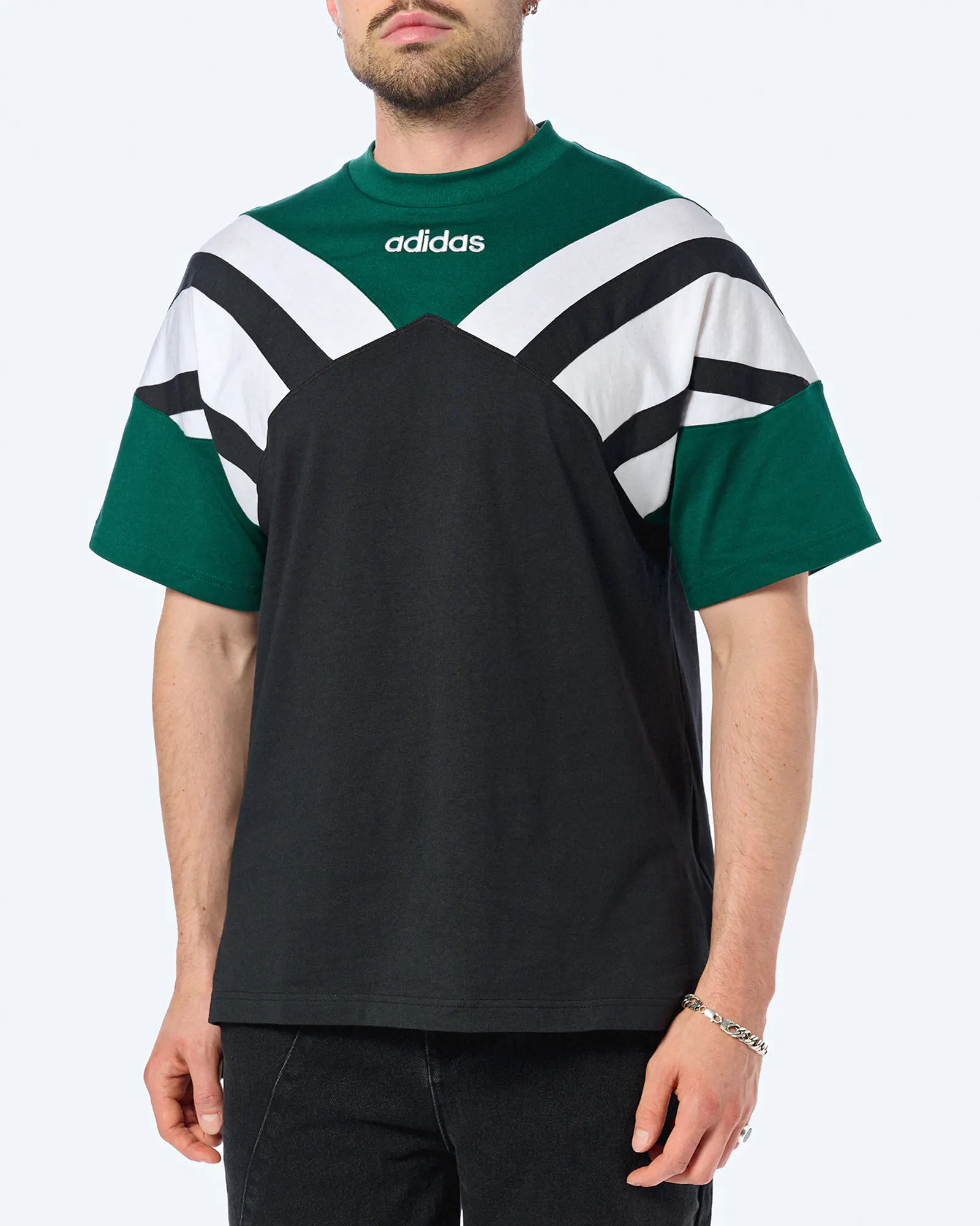 adidas Originals Cutline T-Shirt Black/Core Green adidas Originals Cutline T-Shirt Black/Core Green