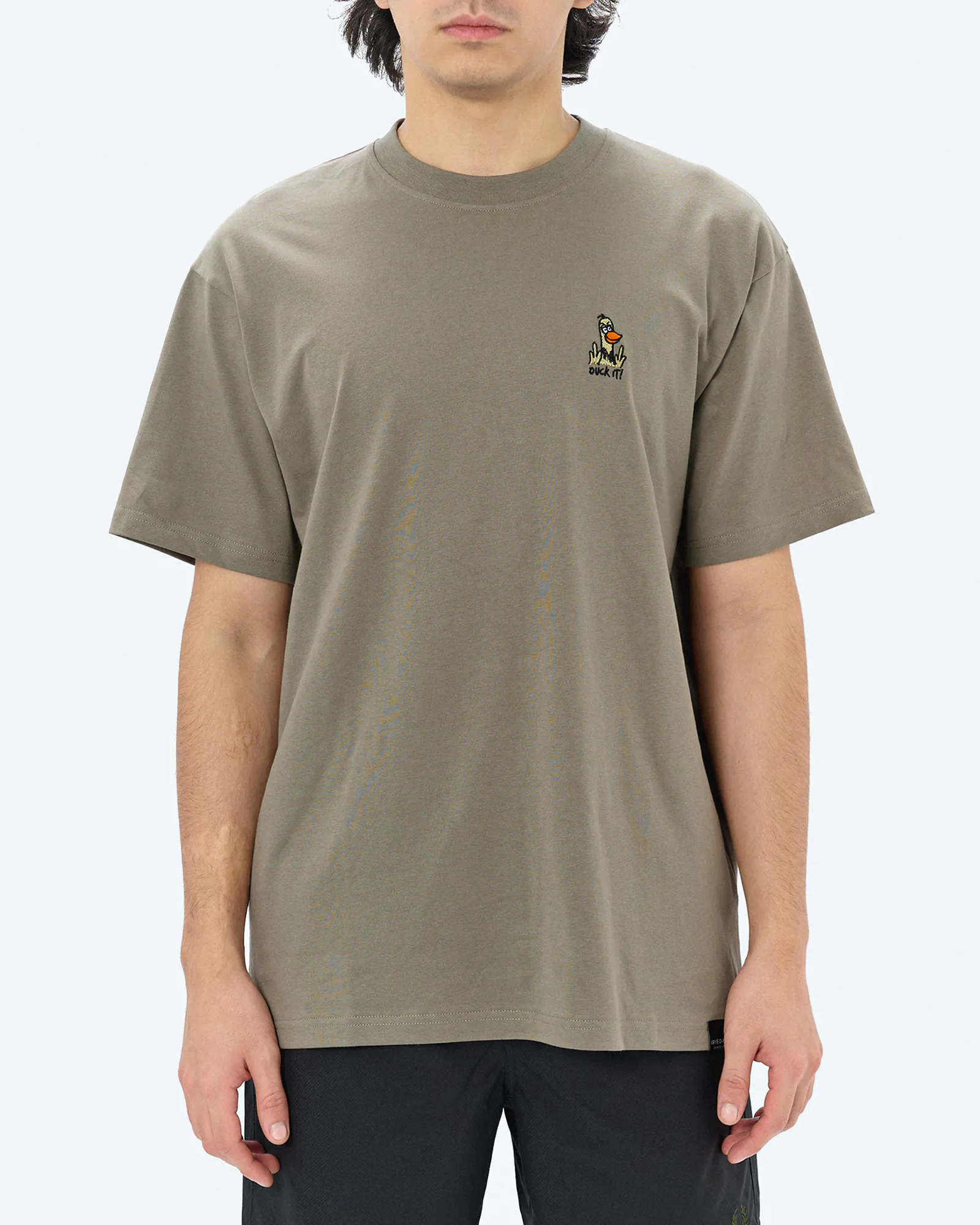 Iriedaily What The Duck T-Shirt Smokey Olive Iriedaily What The Duck T-Shirt Smokey Olive