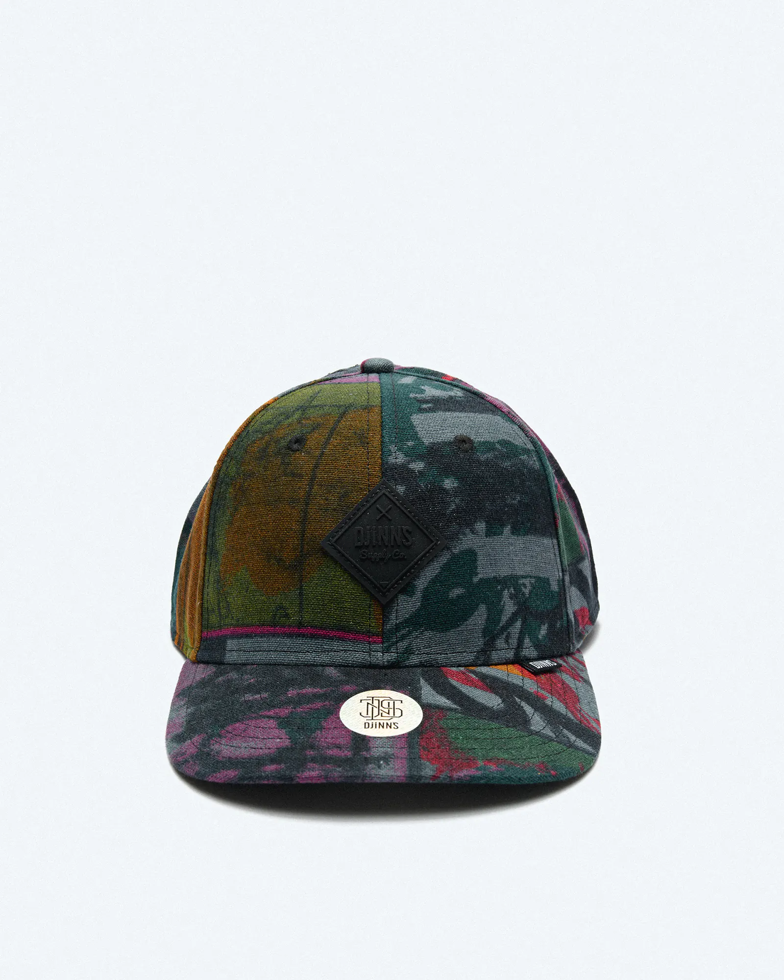 DJINNS 6 Panel TrueFit Cap ArtyAbstract Green/Wine DJINNS 6 Panel TrueFit Cap ArtyAbstract Green/Wine