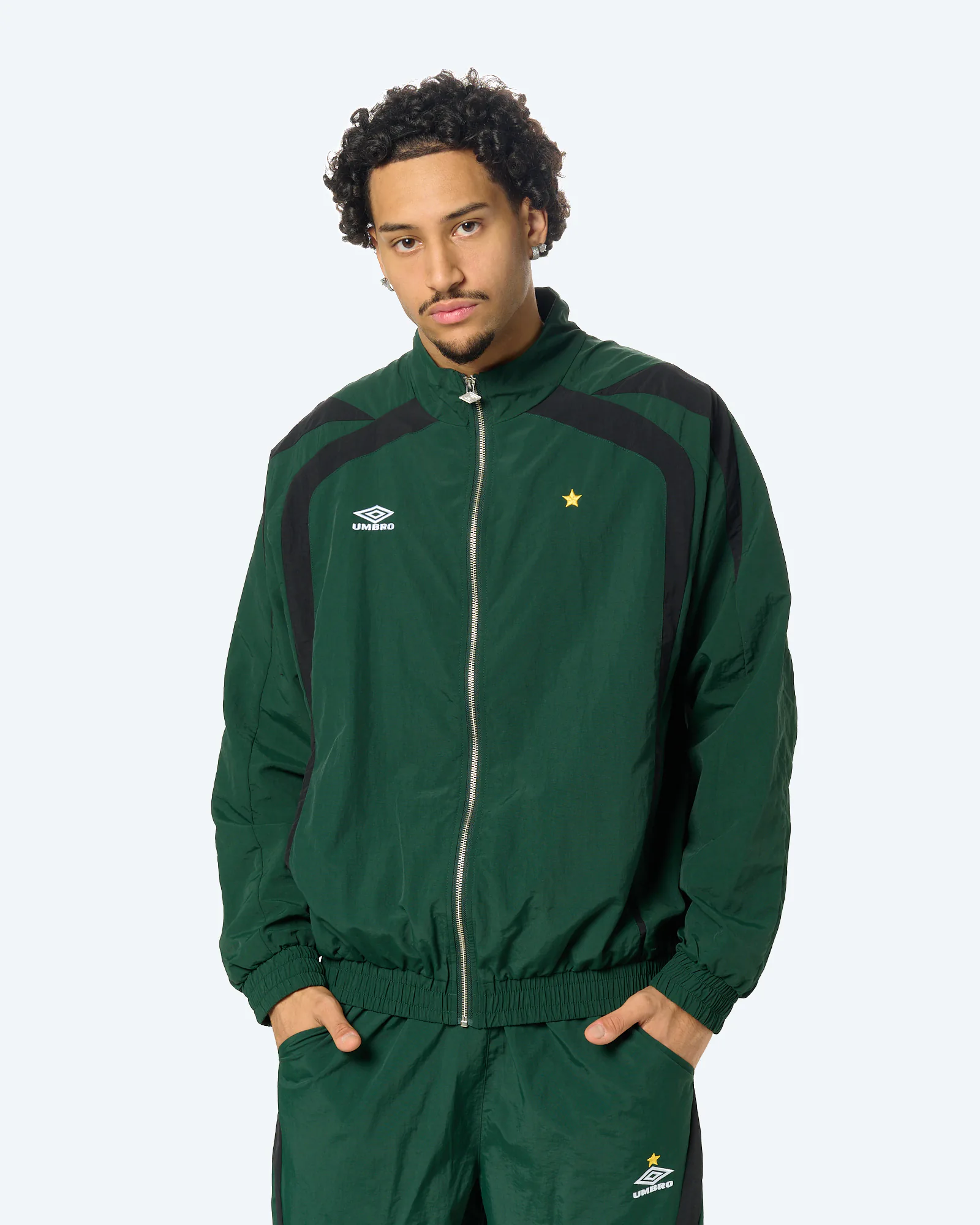 Relaxed Track Jacket Pine Grove/Black