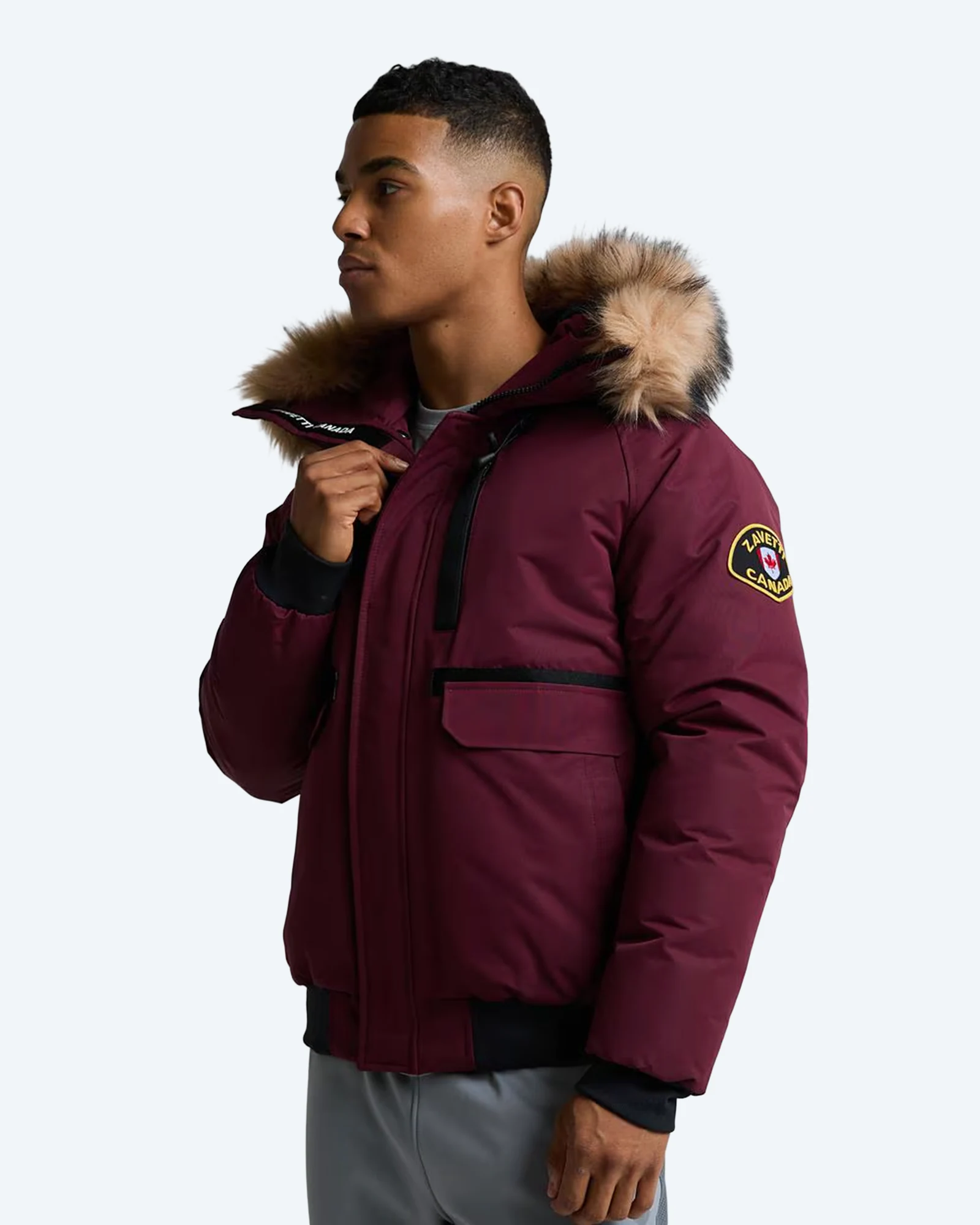 Abelli 2.0 Hooded Bomber Jacket Red