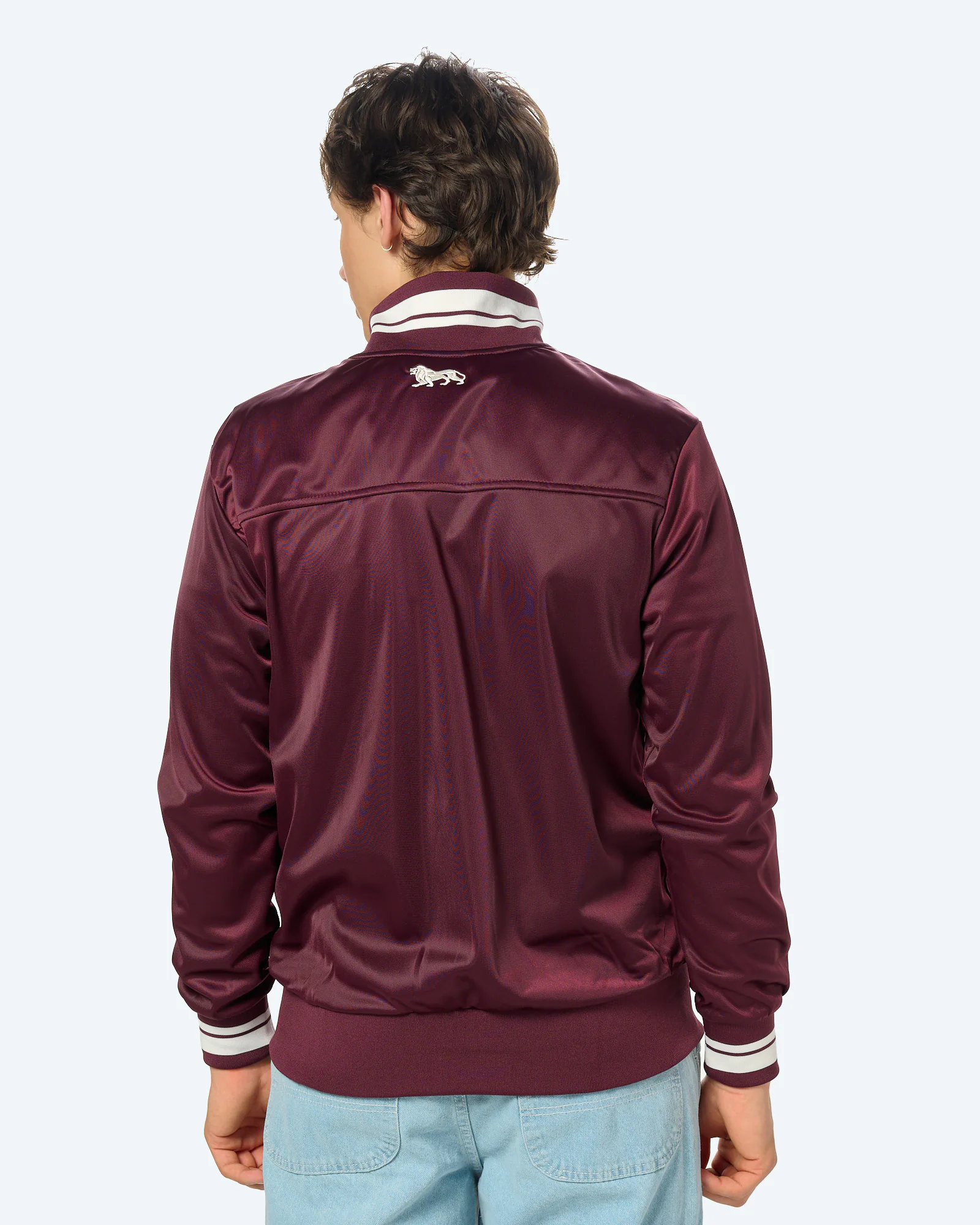 Lonsdale Meols Track Jacket Oxblood/Ecru