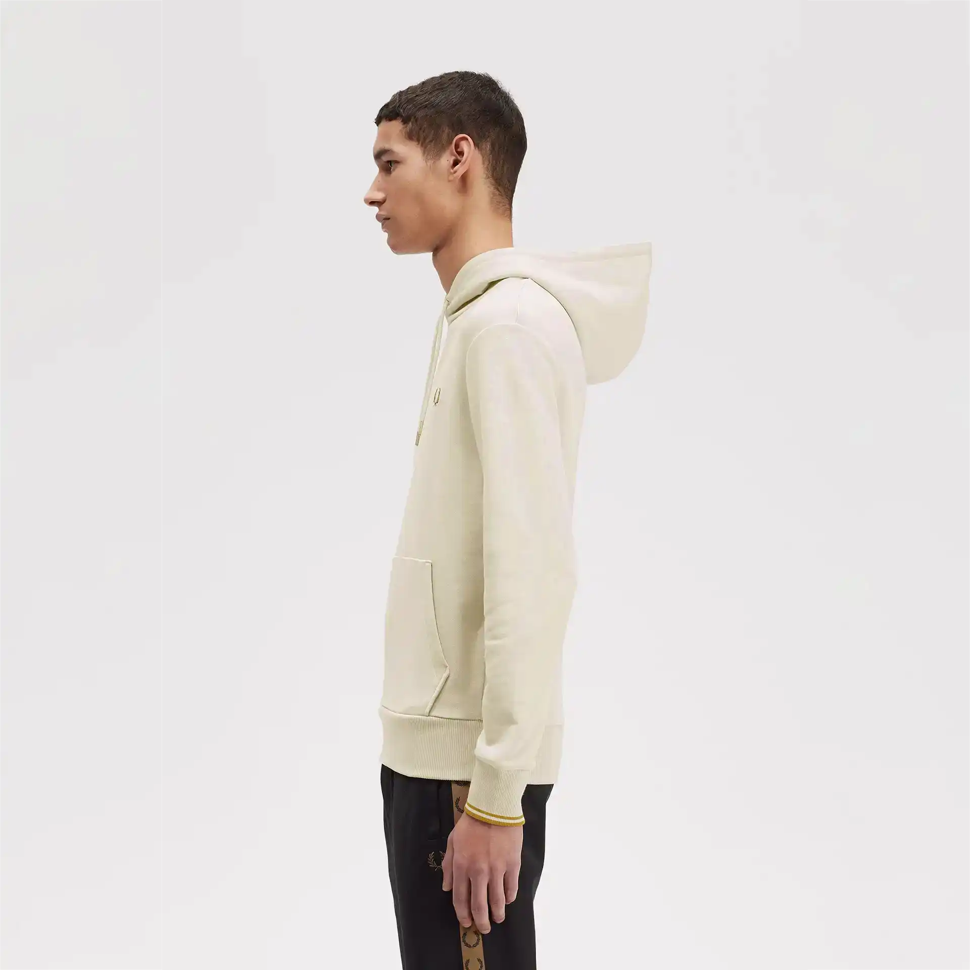 Fred Perry Tipped Hooded Sweatshirt Oatmeal