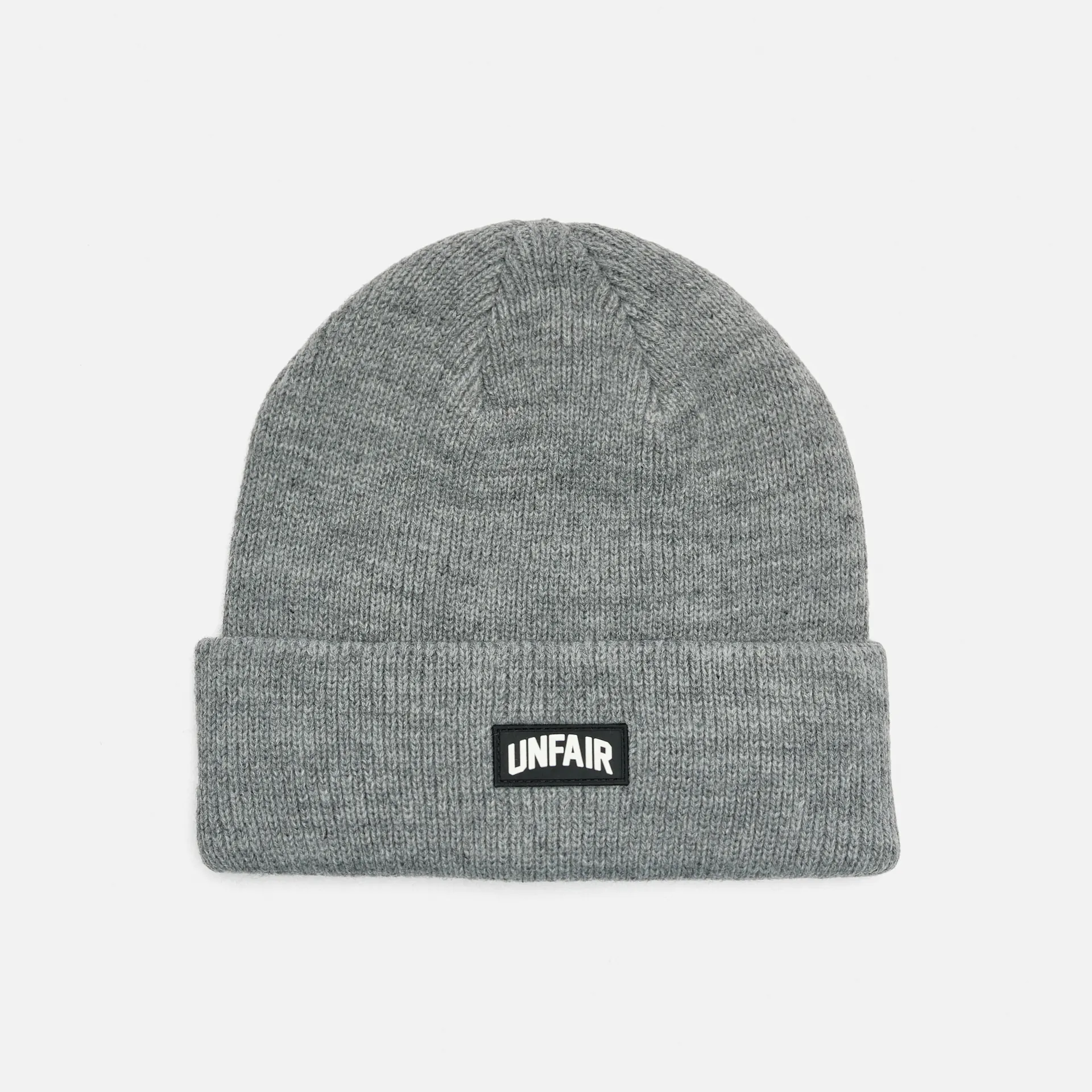 Unfair Athletics Curved Patch Beanie Grey Melange