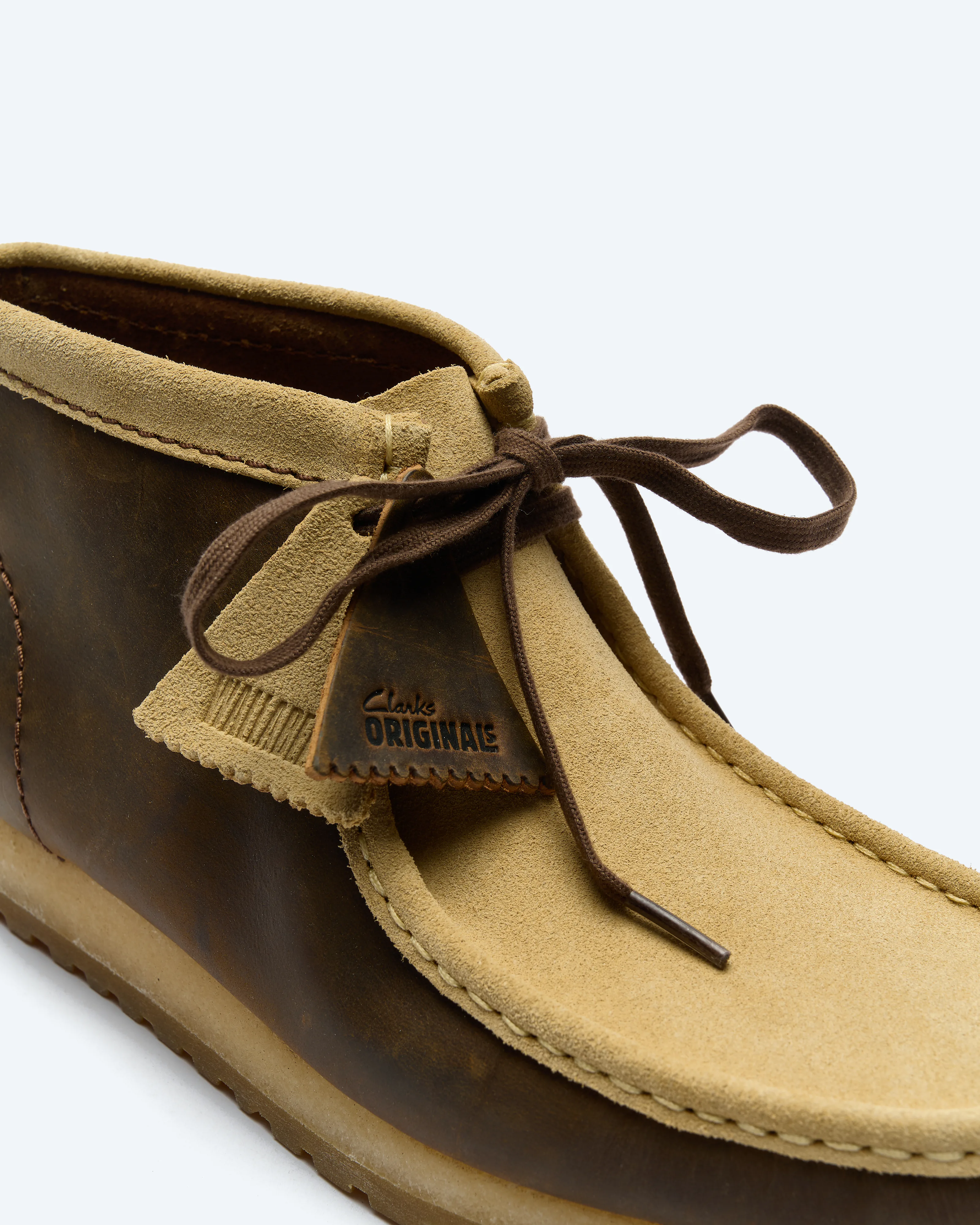 Clarks Men's Wallabee Suede Boots RB Beeswax Combi