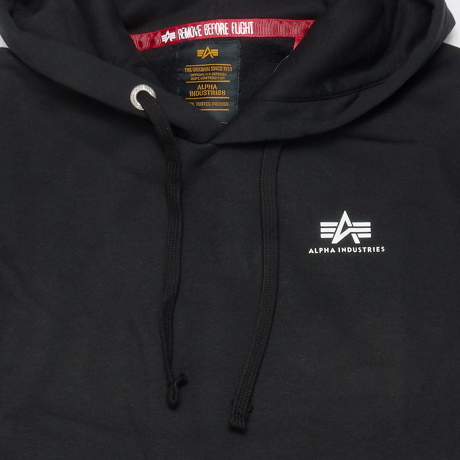 Alpha Industries Basic Hoody Small Logo Black