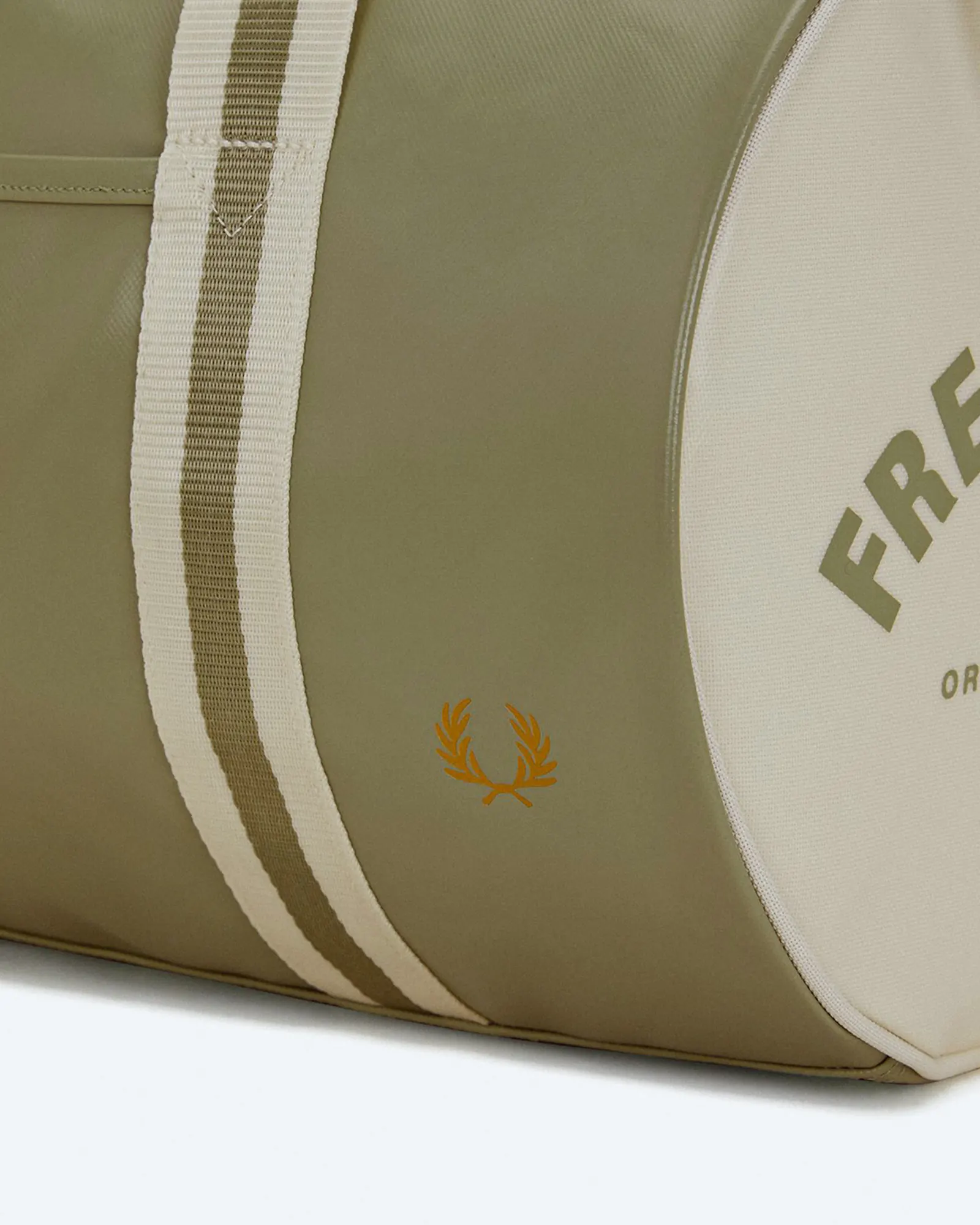 Fred Perry Classic Barrel Bag Olive Mint Fred Perry Classic Barrel Bag Olive Mint