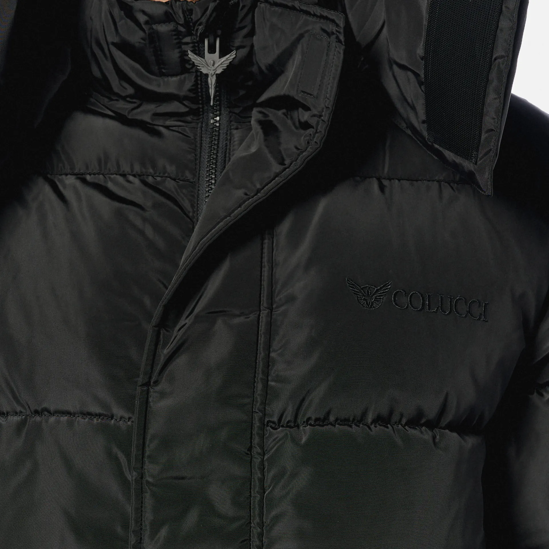 Colucci Hooded Puffer Coat Black