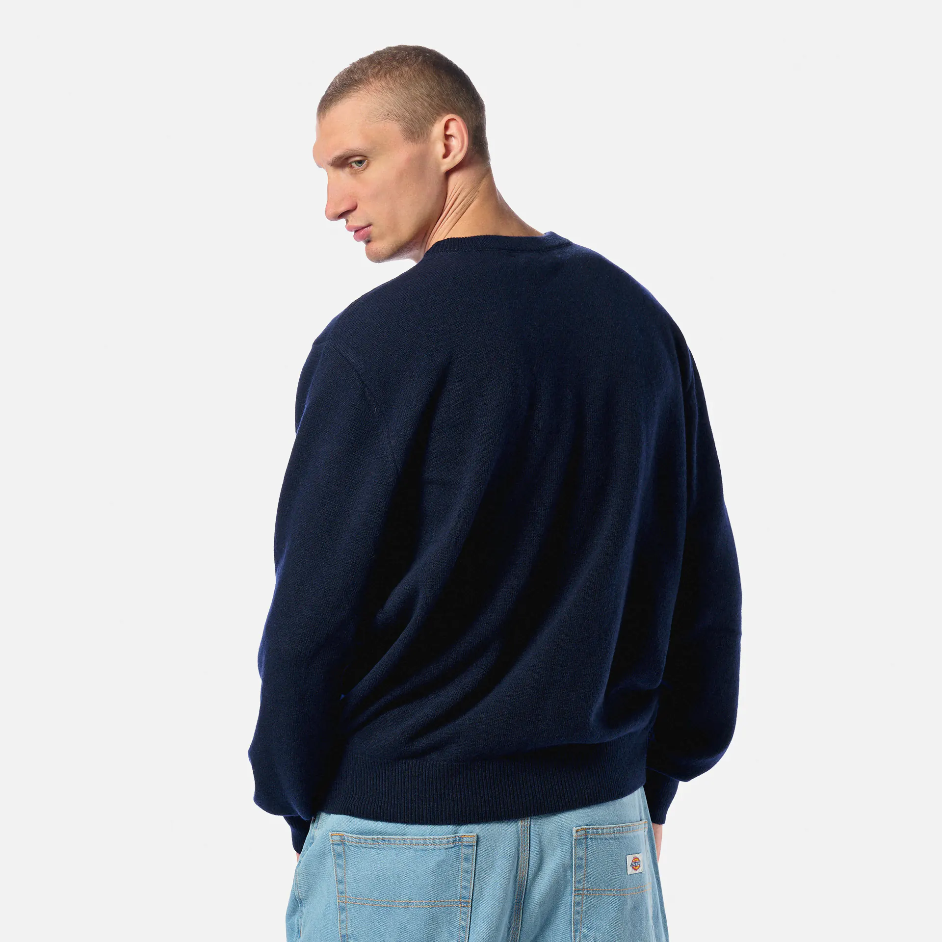 POMPEII Equestrian Knitted Sweatshirt Dark Navy