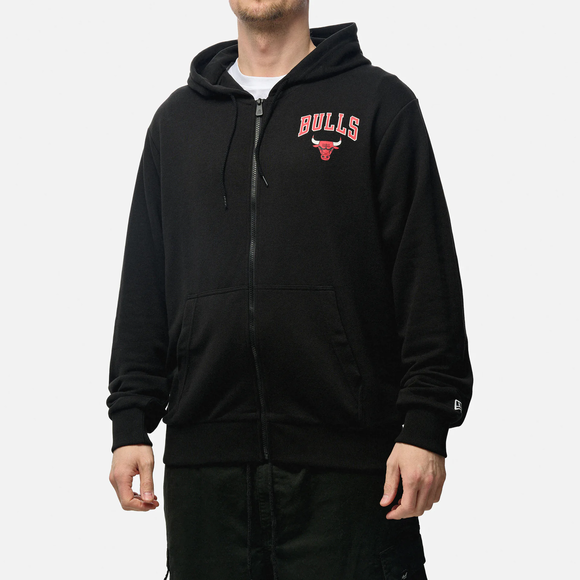 New Era NBA Chicago Bulls Essential Zip Hoodie Black