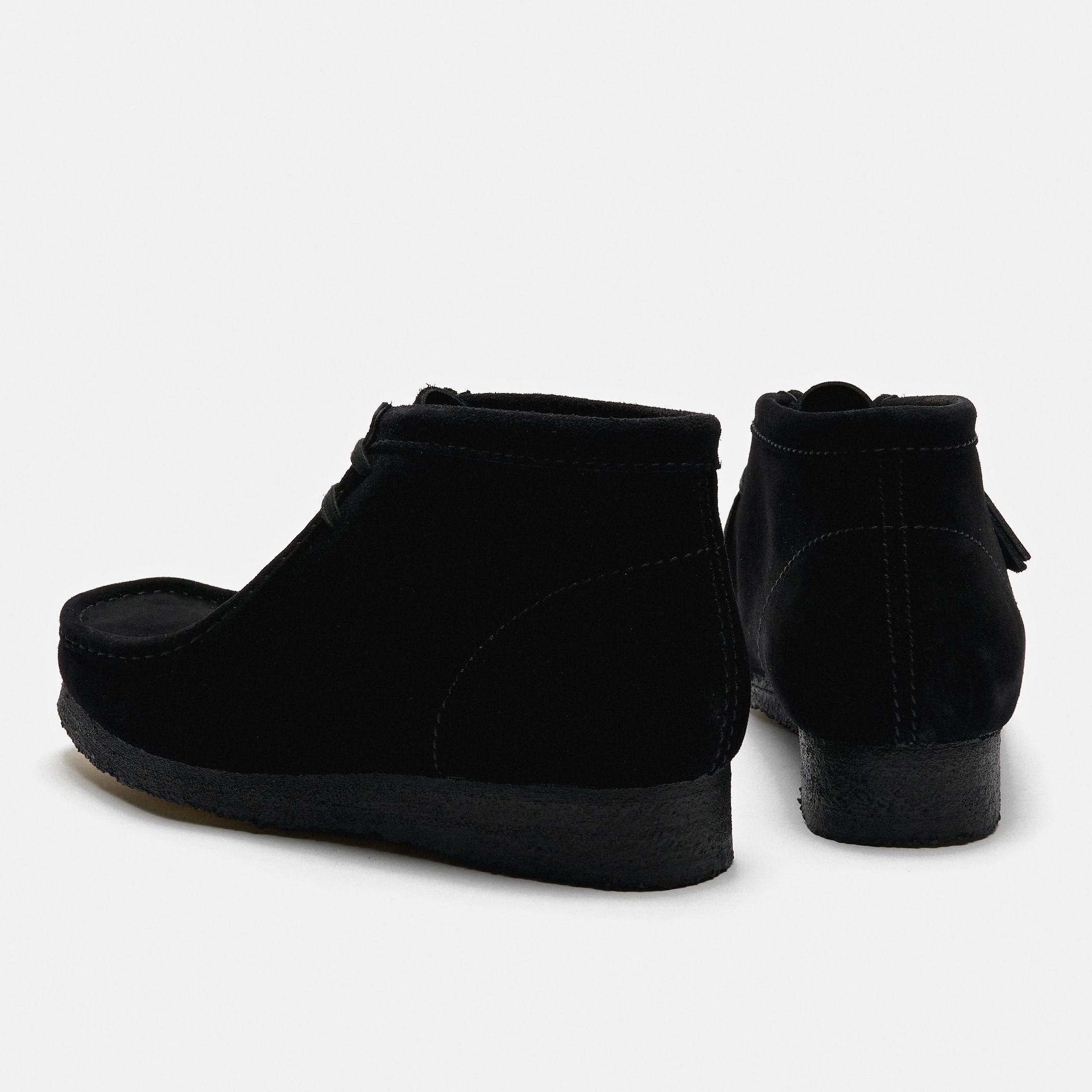 Clarks Men's Wallabee Suede Boots Black
