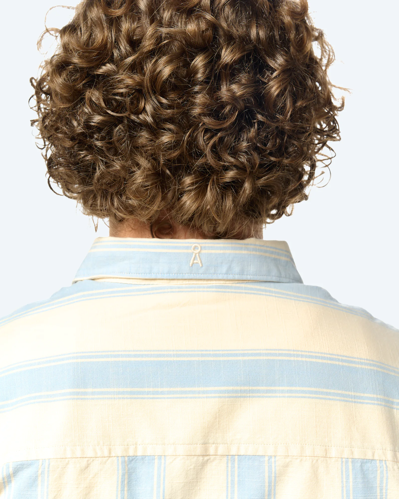 ARMEDANGELS Striped Shortsleeve Shirt Wedgwood