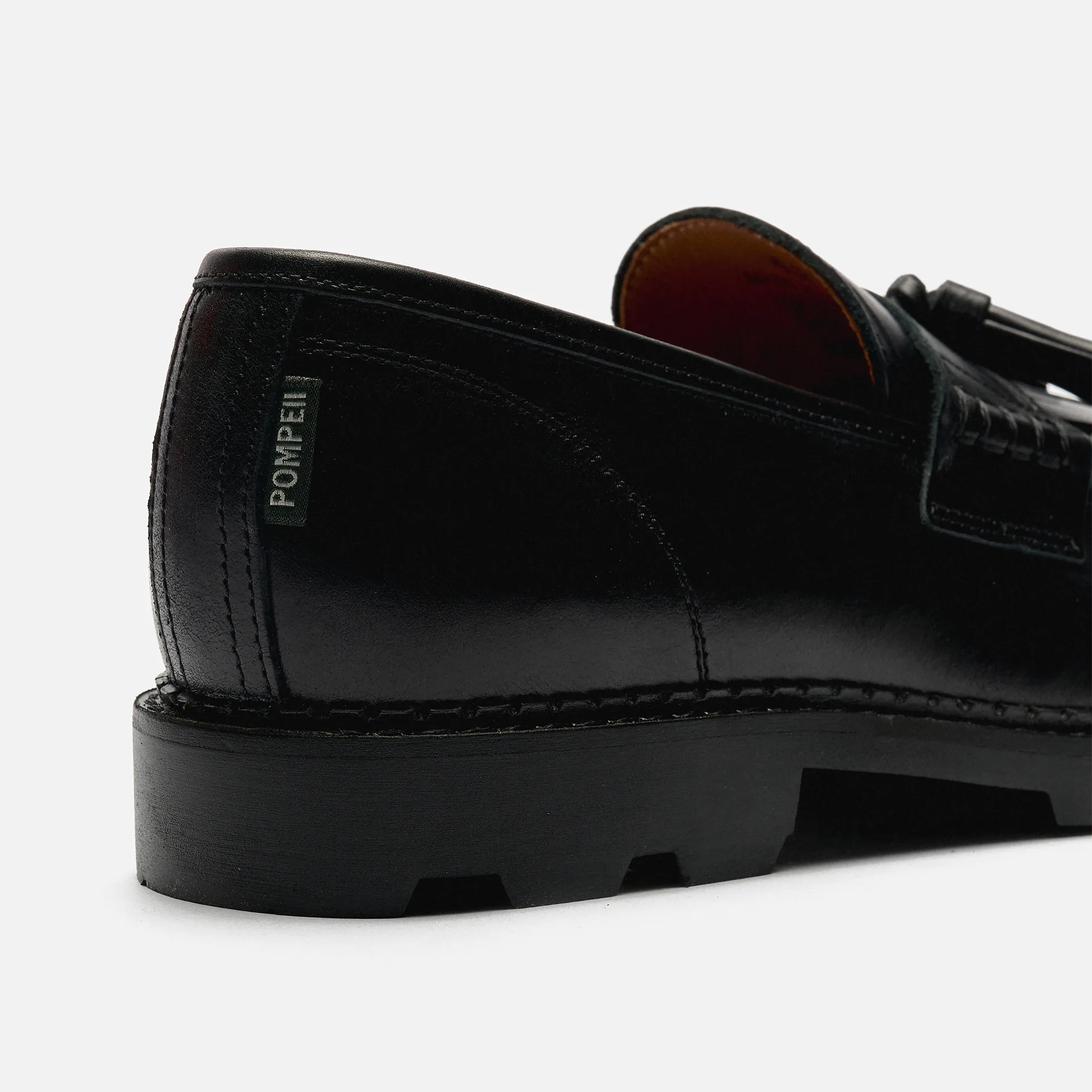 POMPEII Modena Leather Tassel Loafer Black