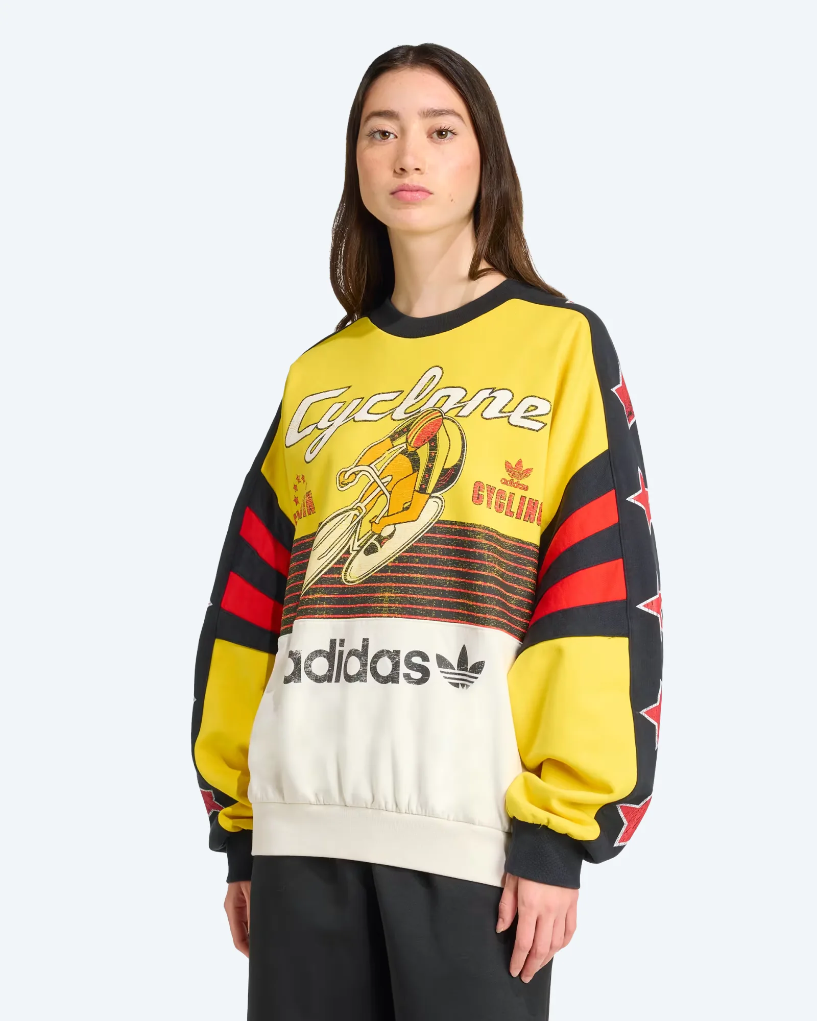 adidas Originals Cycling Crew Sweatshirt EQT Yellow/Cloud White/Black