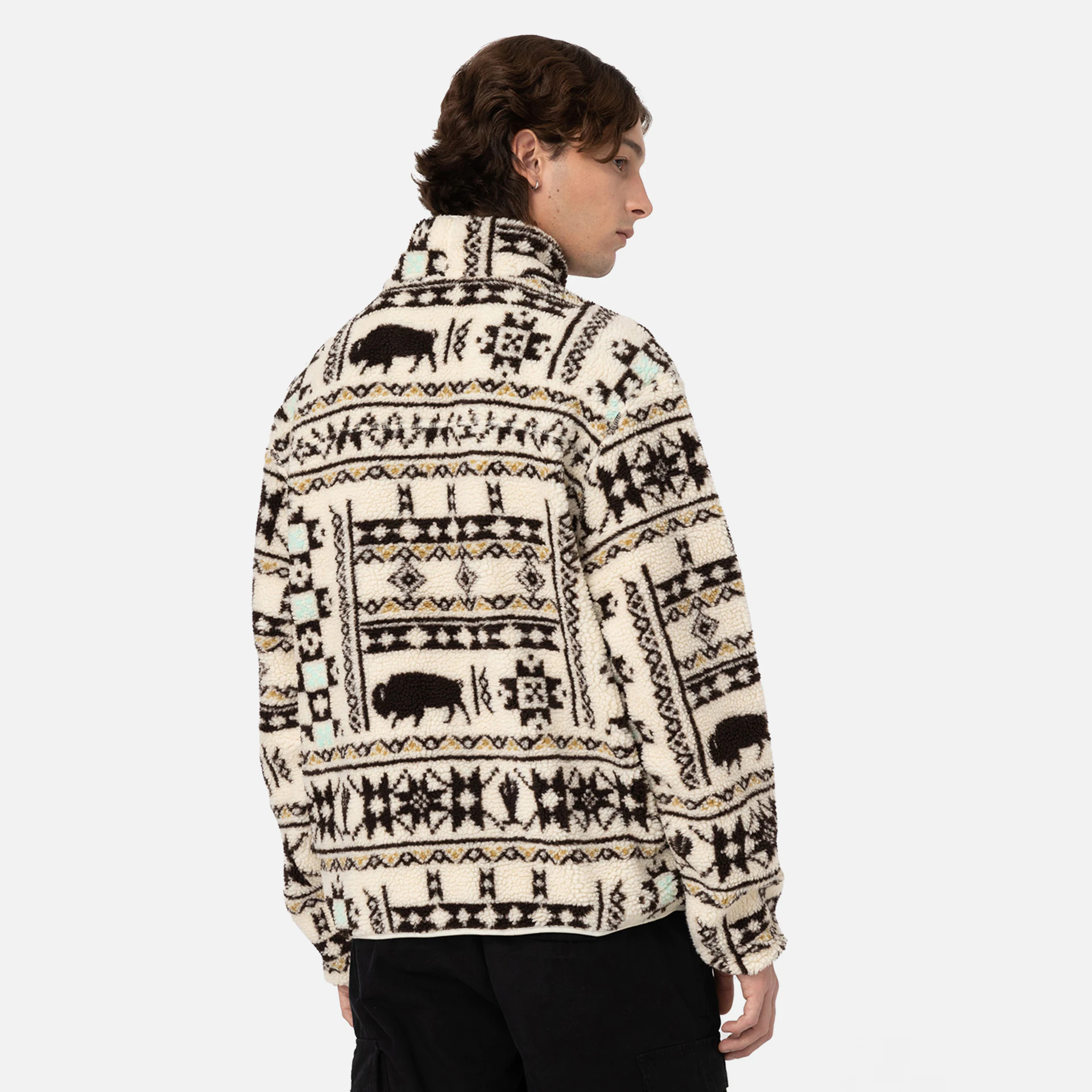 Dickies Hays Quarter Zip Sweatshirt All-Over-Print Nordic Light