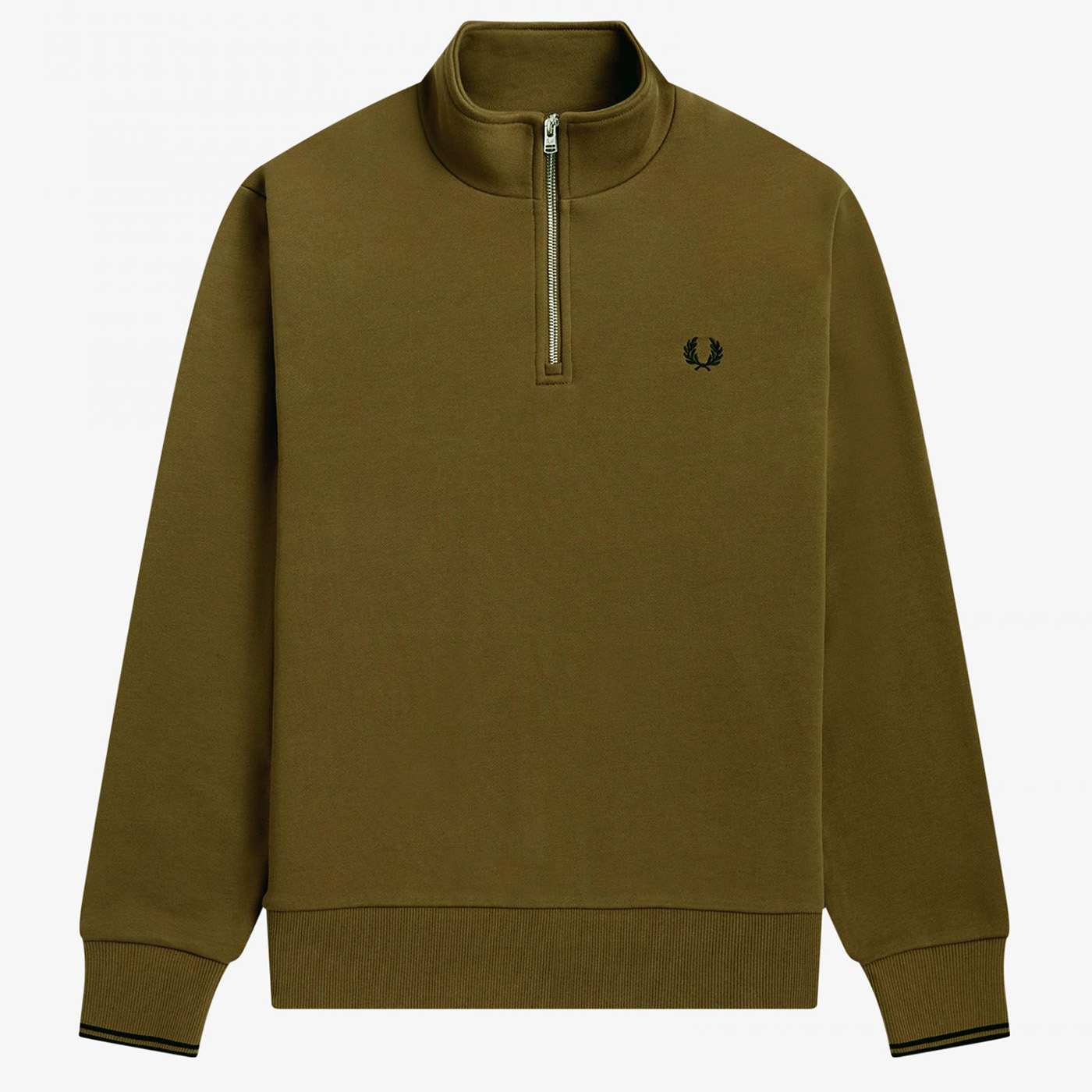 Fred Perry Half-Zip Sweatshirt  Shaded Stone